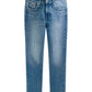 Jeans Skinny Fit Uomo Gas Stone Wash Meidum Blue Sax Zip Rev 351450031460