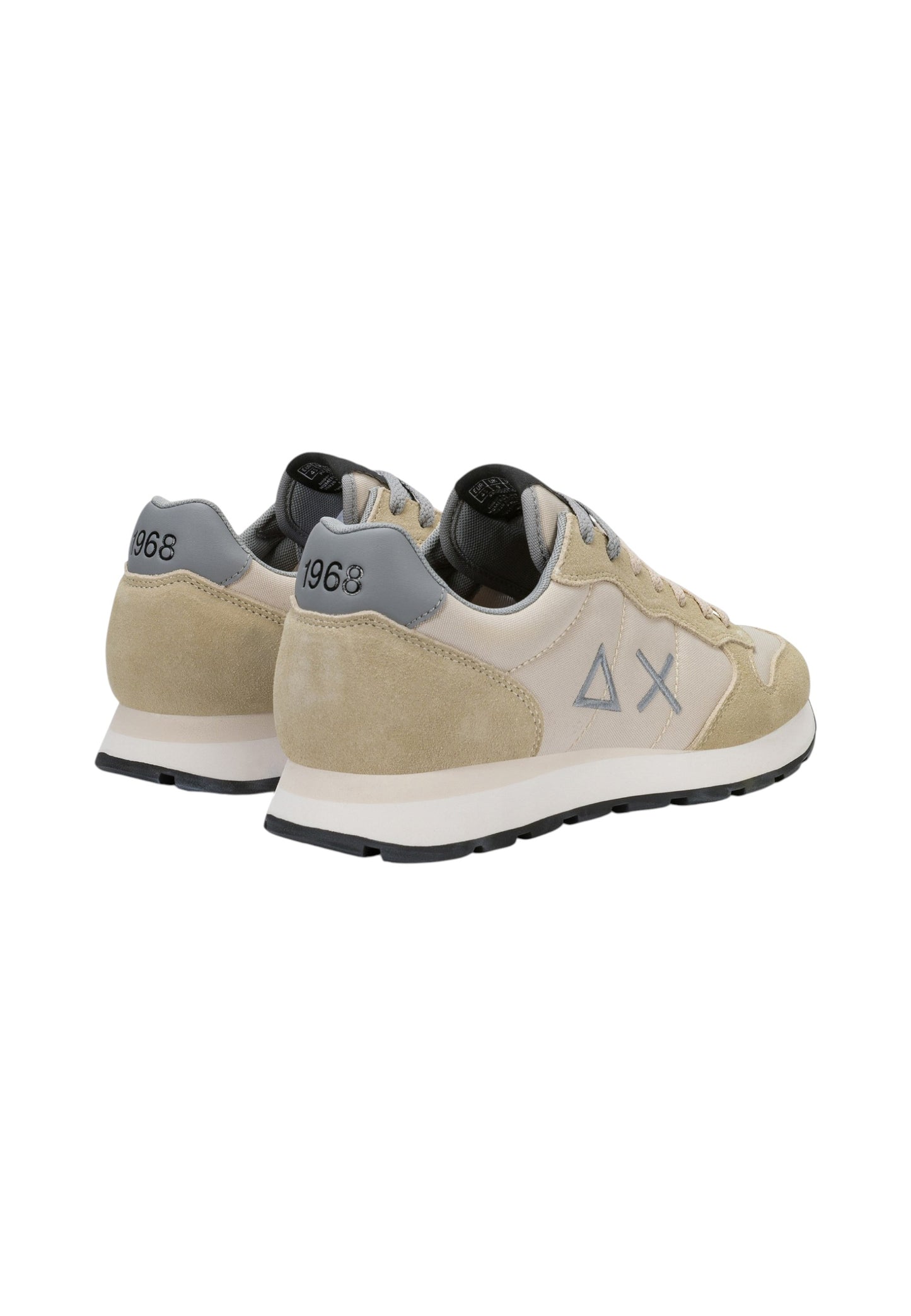 Sneakers Basse Uomo Sun68 Stile Running, Logo Ricamato, Nylon E Suede Tom Solid Z46101