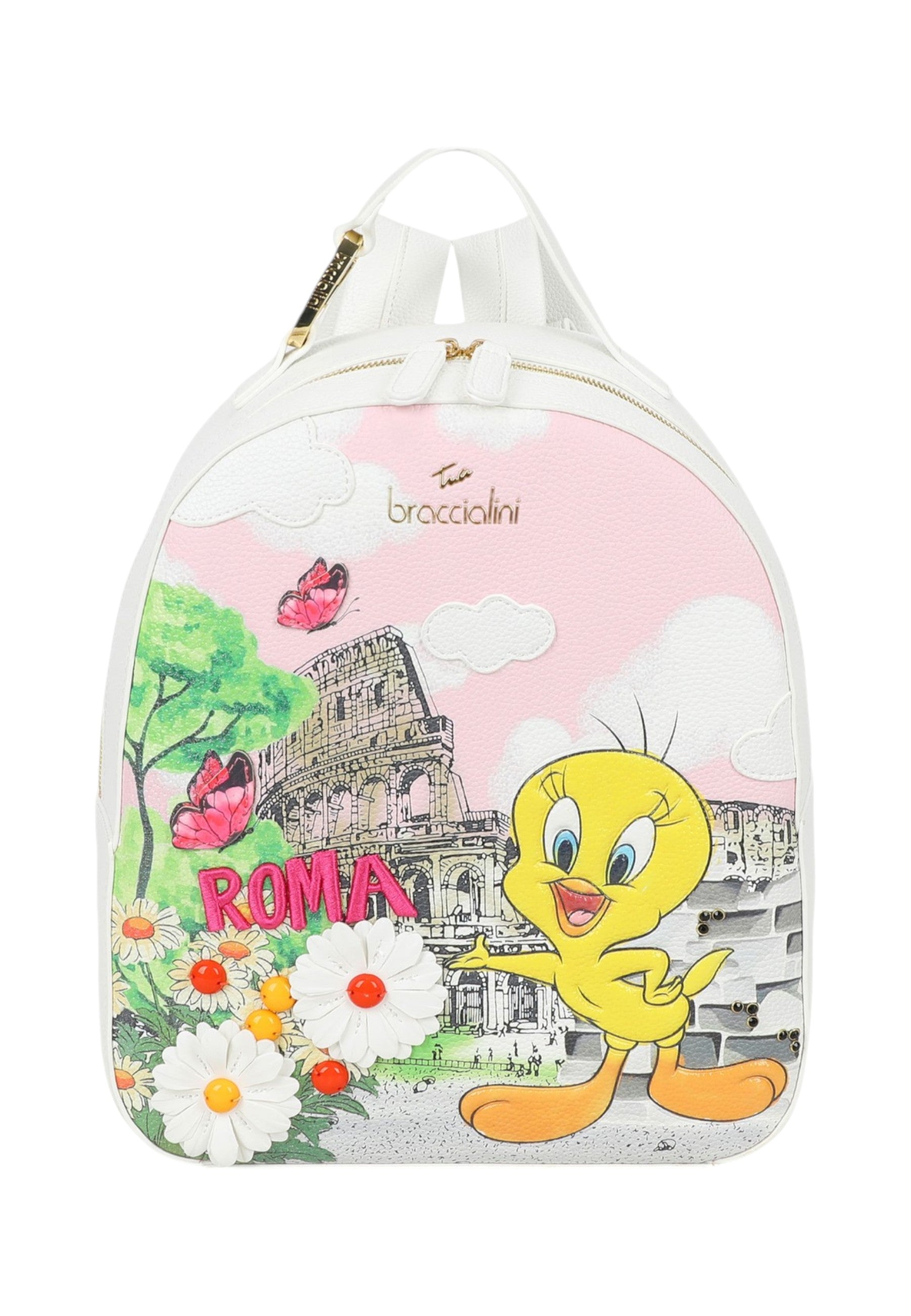 Zaino  Donna Braccialini Stampa Titti Roma Cartoline Lt LT256YY