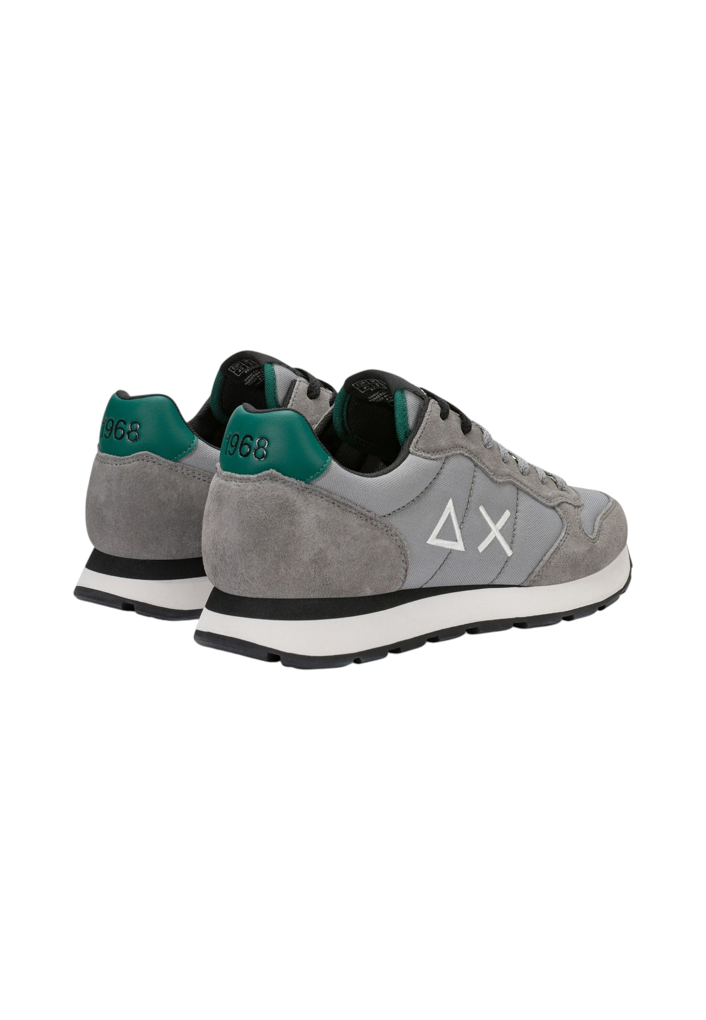 Sneakers Basse Uomo Sun68 Stile Running, Logo Ricamato, Nylon E Suede Tom Solid Z46101