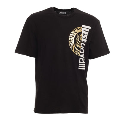 T-Shirt Manica Corta Uomo Just Cavalli  74Mm600 R T Round Split Logo 74OBHF05CJ200