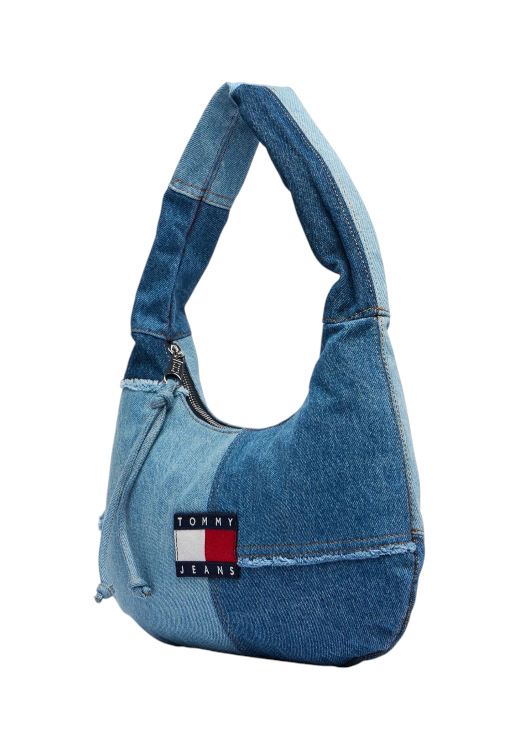 Borsa A Spalla Donna Tommy Hilfiger  Tjw Denim Patchwork AW0AW18471