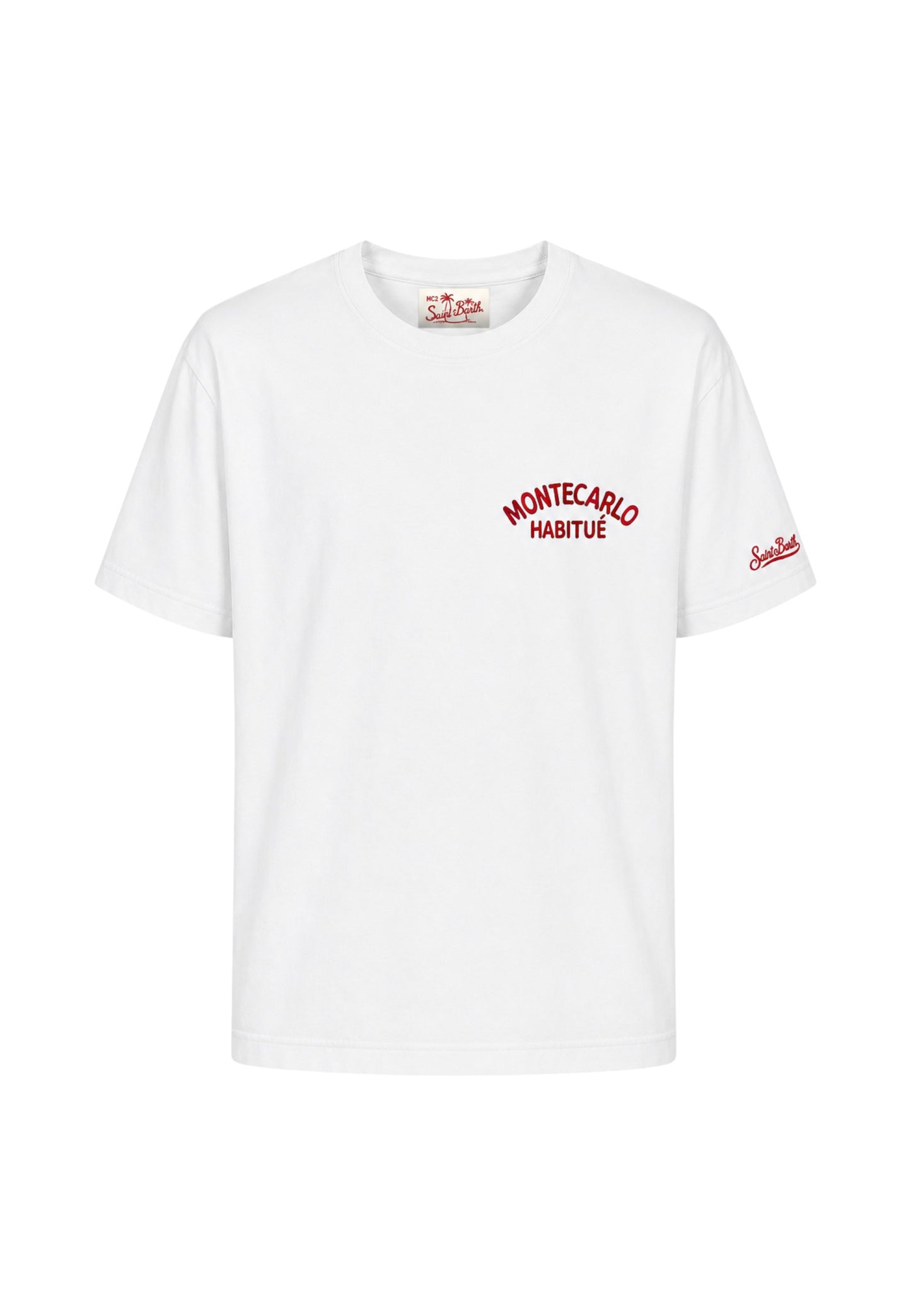 T-Shirt Manica Corta Uomo Mc2 Saint Barth Stampa/Ricamo Fronte E Retro Scrooge Montecarlo Portland PRL0002