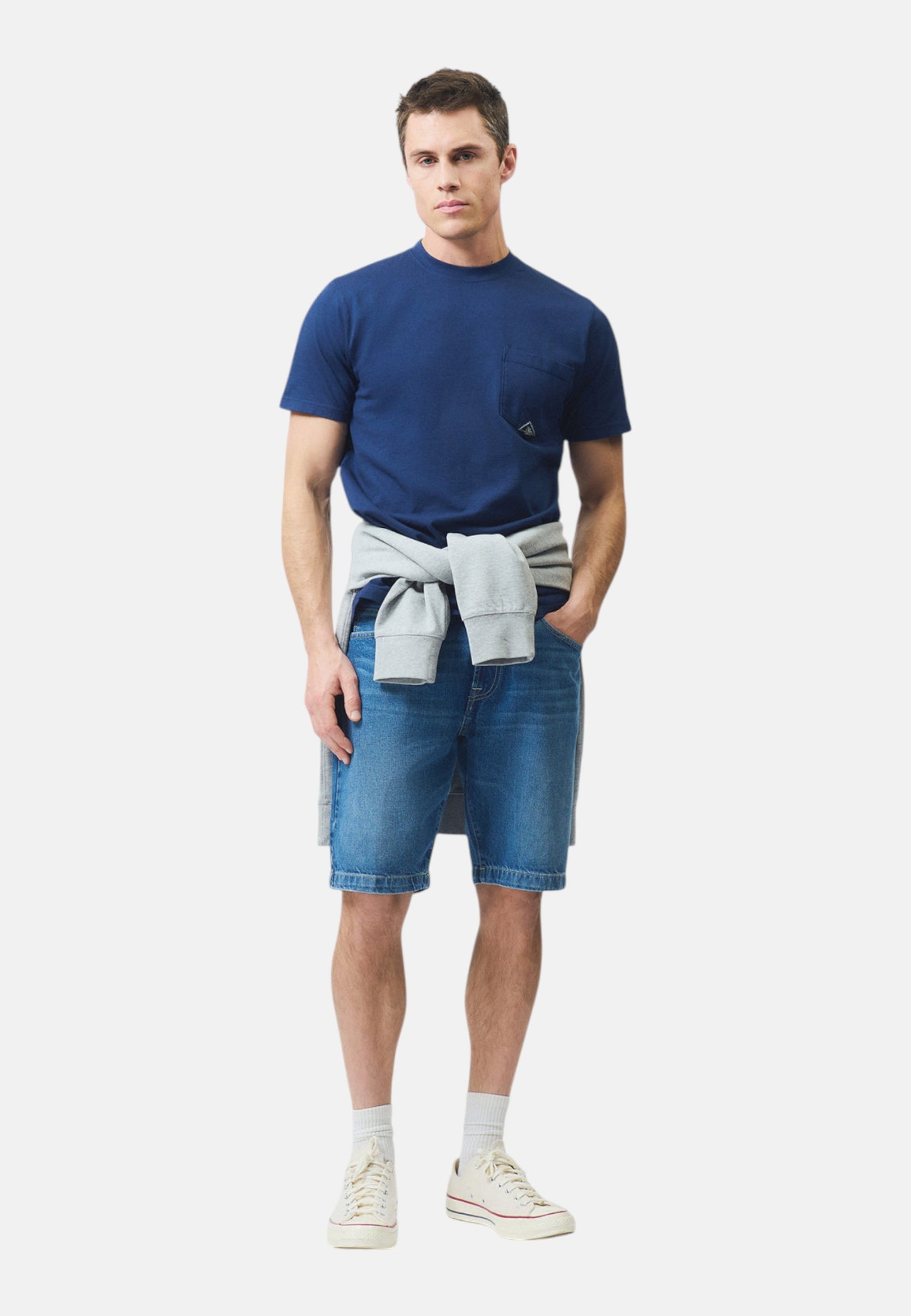 Pantaloncini Bermuda Uomo Roy Roger's In Denim Riciclato Cult Zanzibar RRU085D7213113