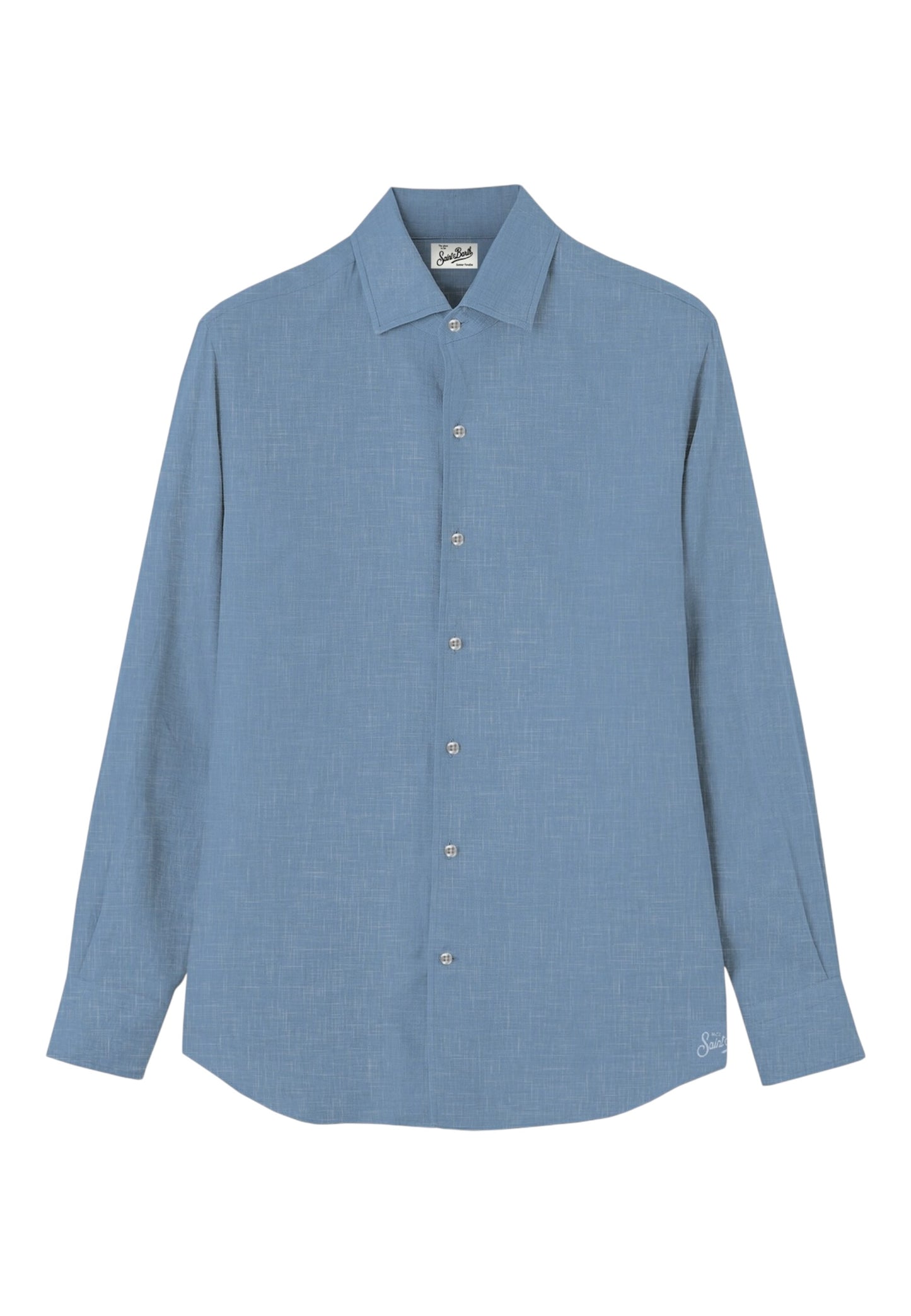 Camicia Manica lunga Uomo Mc2 Saint Barth In Lino Con Paramonture Interne Raphael RPH0001
