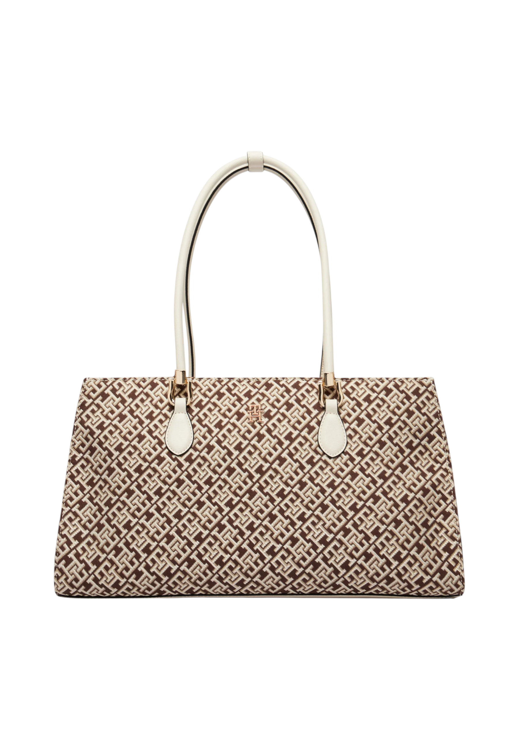 Borsa A Spalla Donna Tommy Hilfiger Satchel Jacquard Th Grace AW0AW18754