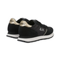Sneakers Basse Donna Sun68 Stile Running, Nylon E Suede, Dettagli Laminati Ally Silver Gold Z46202