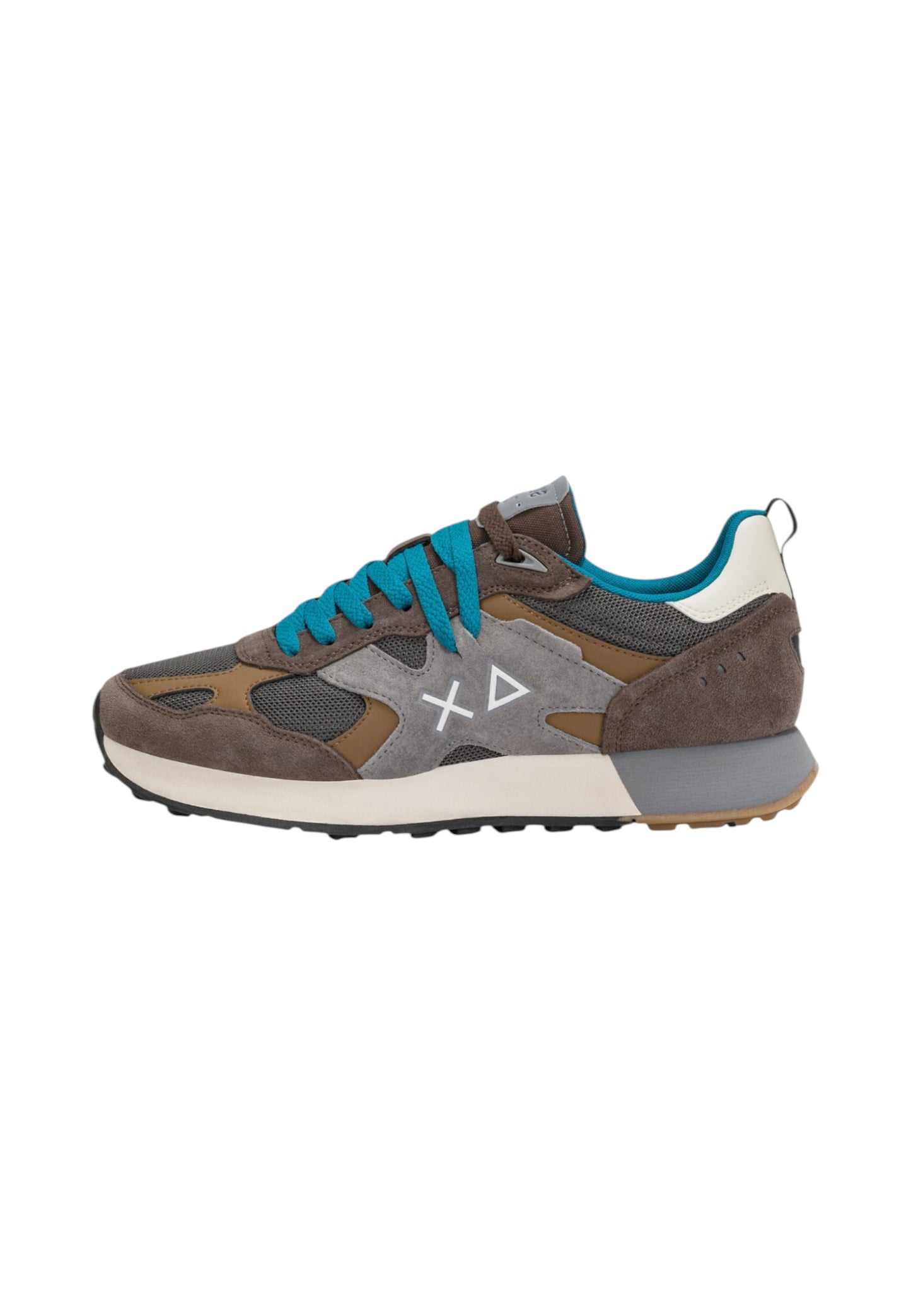 Sneakers Basse Uomo Sun68 Stile Running, Nylon E Suede, Maxi Logo, Outdoor Jaki Outdoor Z46124