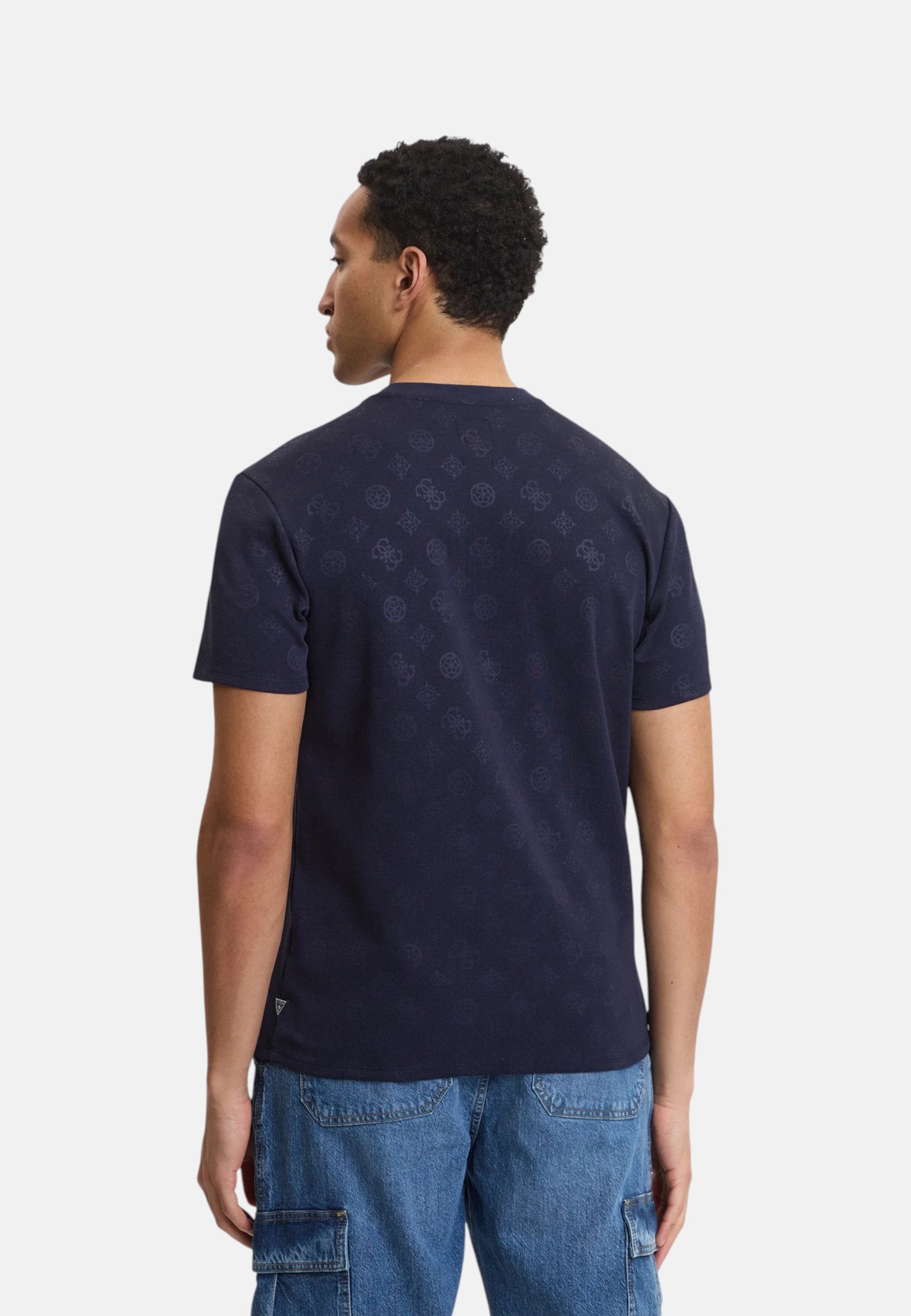 T-Shirt Manica Corta Uomo Guess Peony Logo Nico Embossed M6GP26K3177
