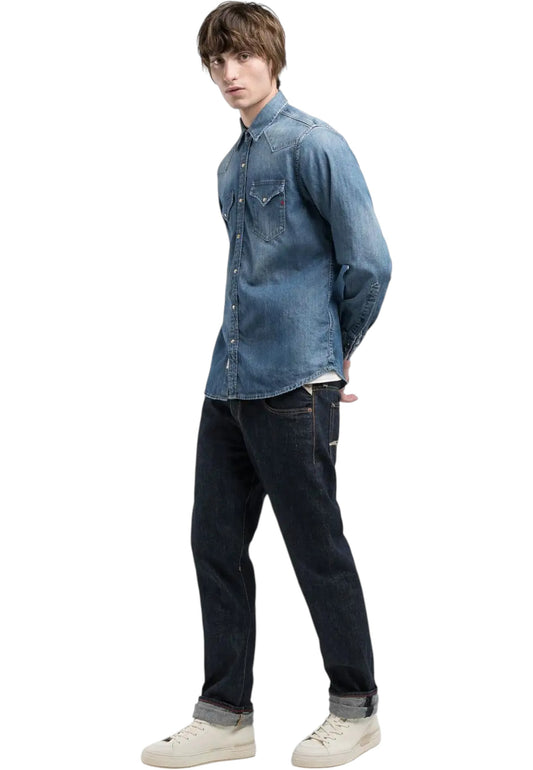 Camicia Manica lunga Uomo Replay In Jeans