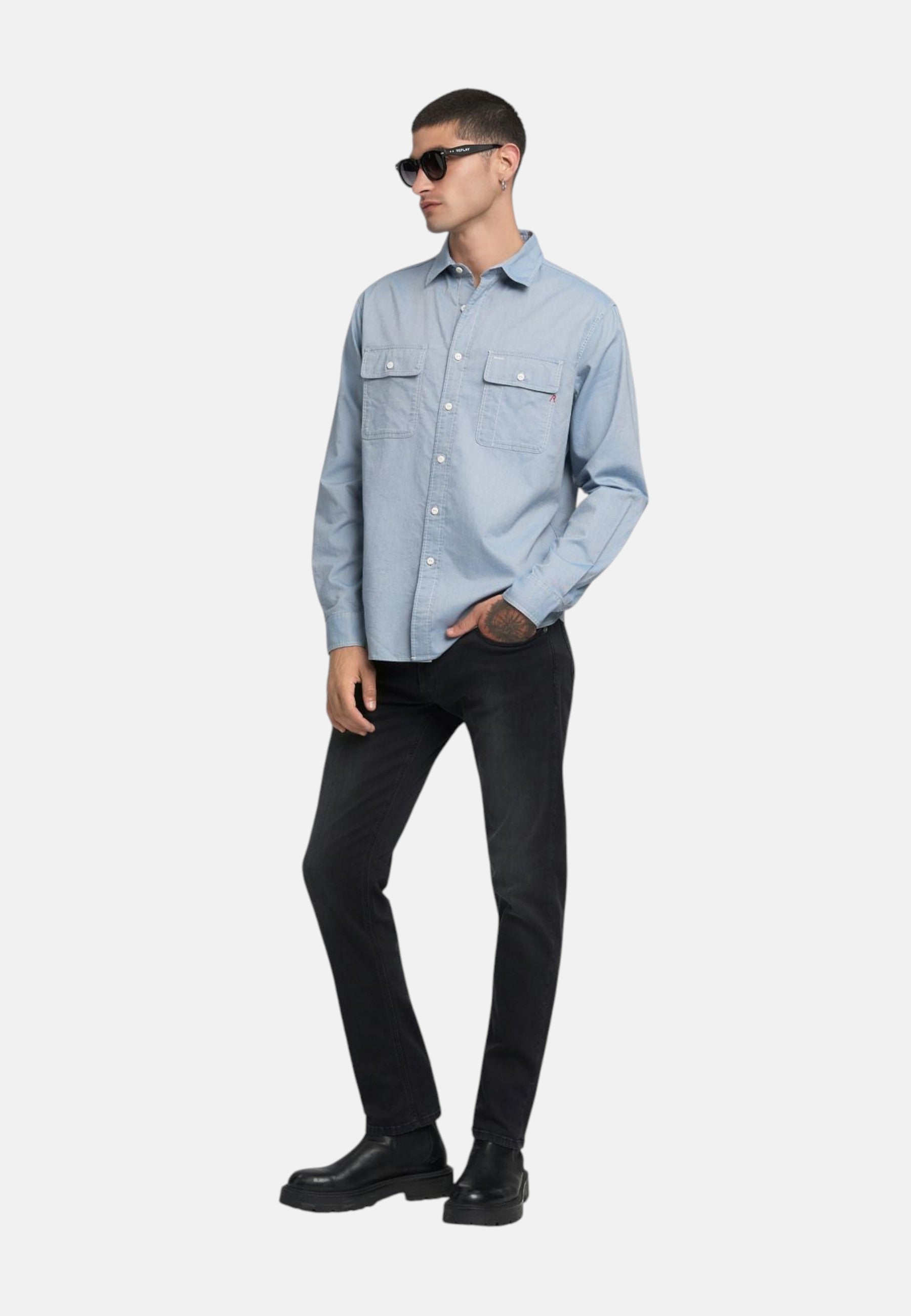 Jeans Straight Fit Uomo Replay  Grover MA972 .000.103 C36