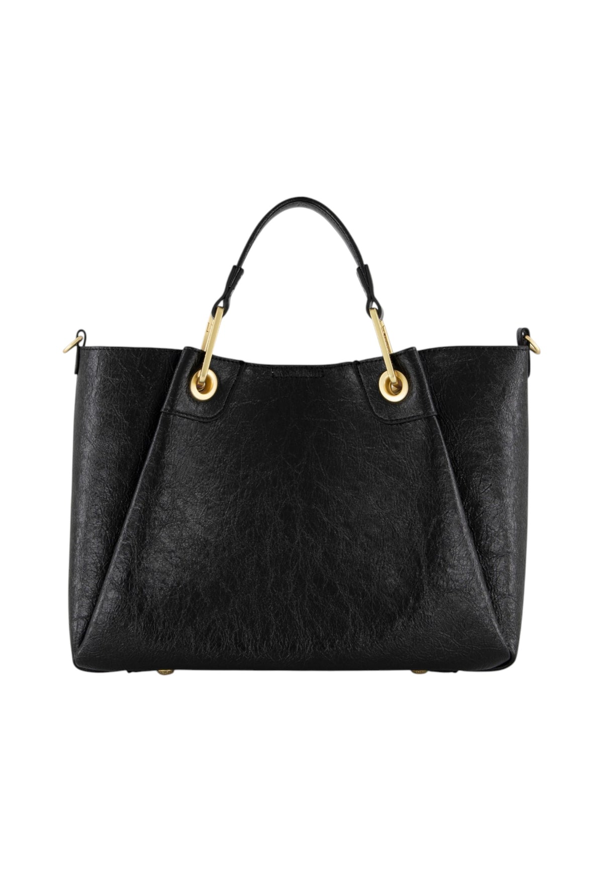 Borsa A Mano Donna Braccialini A Bauletto, Doppio con tracolla removibile e regolabile, Chiusura con clip, Con pochette interna removibile, Finitura lucida effetto spiegazzato, Dimensioni: 31 x 13 x 23 Cm Amy B19191YY
