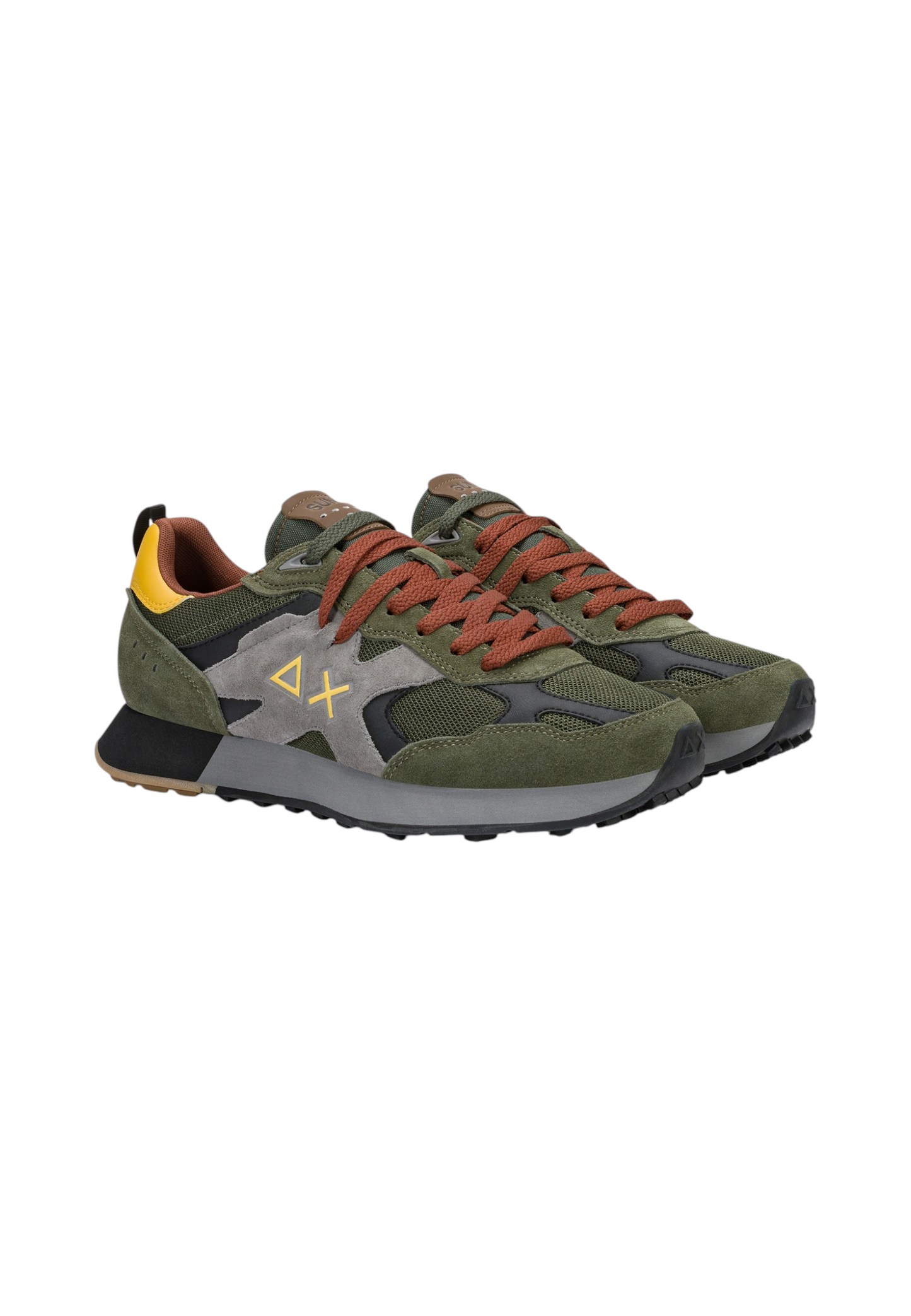 Sneakers Basse Uomo Sun68 Stile Running, Nylon E Suede, Maxi Logo, Outdoor Jaki Outdoor Z46124