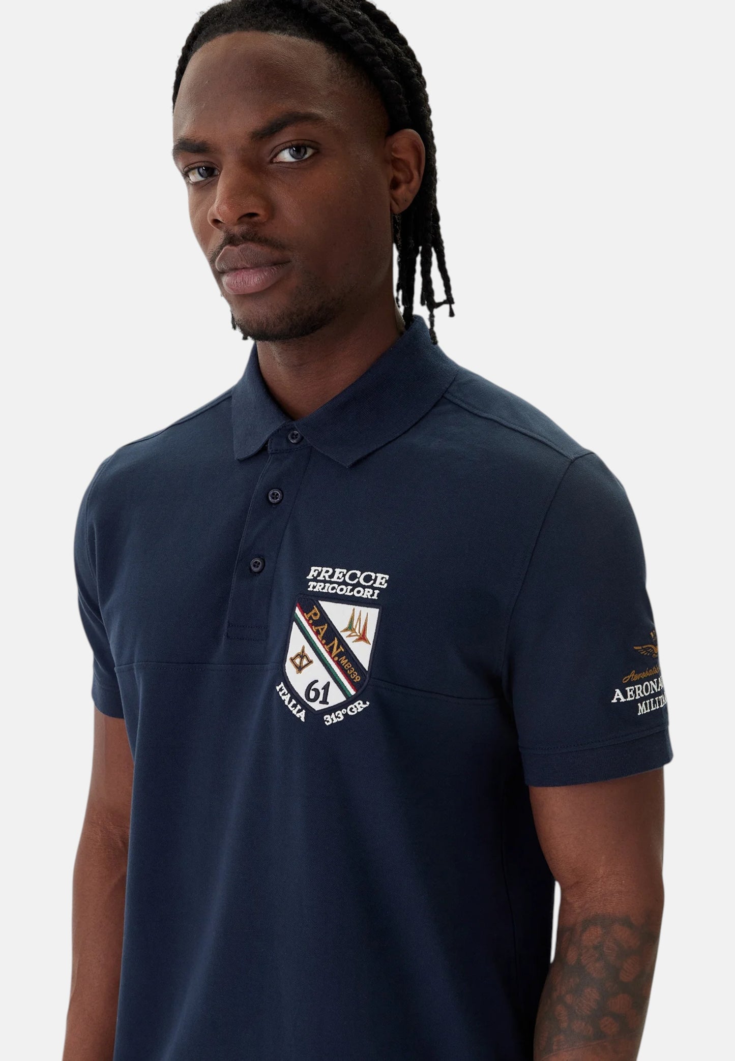 Polo Manica Corta Uomo Aeronautica Militare Con Scudetto Frecce Tricolori 261PO1915UP00191