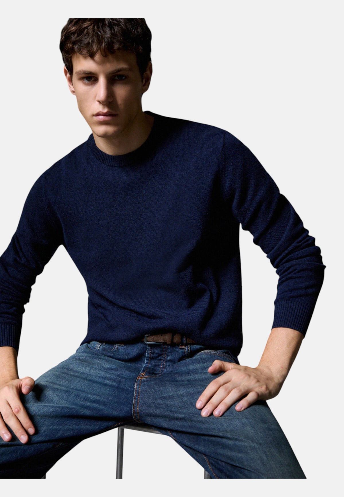 Maglione A Girocollo Uomo Liu Jo In Lana E Cashmere  QF6145MA23P