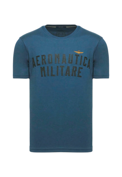 T-Shirt Manica Corta Uomo Aeronautica Militare Con Logo In Feltro  252TS2478UJ00641