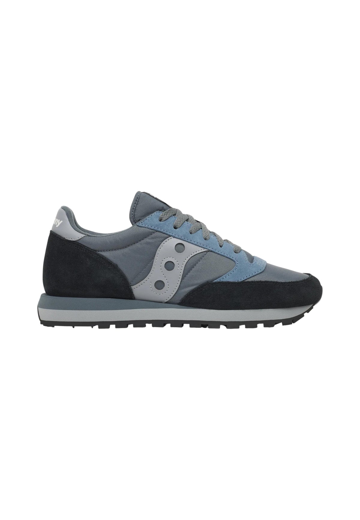 Sneakers Basse Uomo Saucony Chiusura con lacci, Tomaia in nylon e pelle scamosciata, Collo e linguetta imbottiti, Intersuola EVA rigata assorbi-urti, Suola in gomma Jazz Original S101443