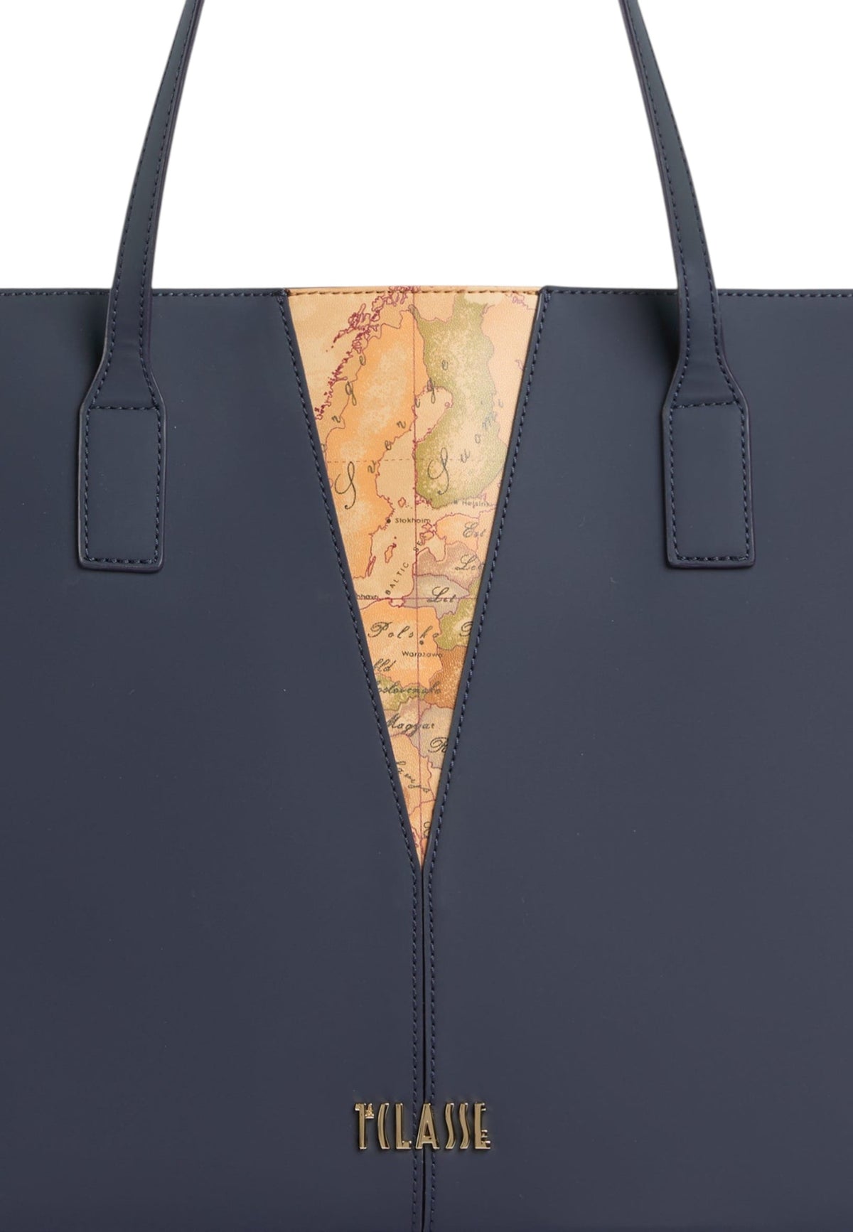 Borsa A Spalla Donna Alviero Martini Shopping Bag, Con Inserti Geo, Doppio Manico, Chiusura Con Zip, Logo Frontale, Grande Aspen Geo 26ILM4LG589636