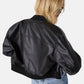 Giacca In Pelle Sintetica Donna Guess Bomber Cropped Gj W6YL01W2525