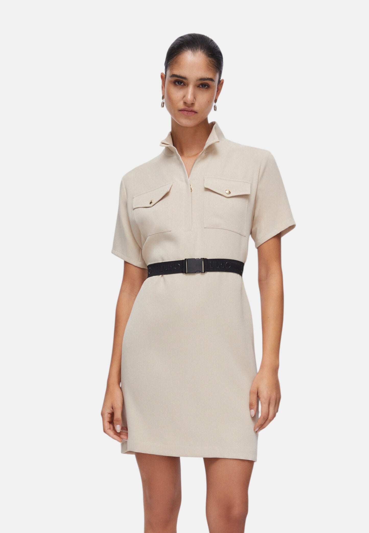 Vestito Corto Donna Liu Jo Tessuto Navetta Tinta Unita Eco Line TA6020TS923