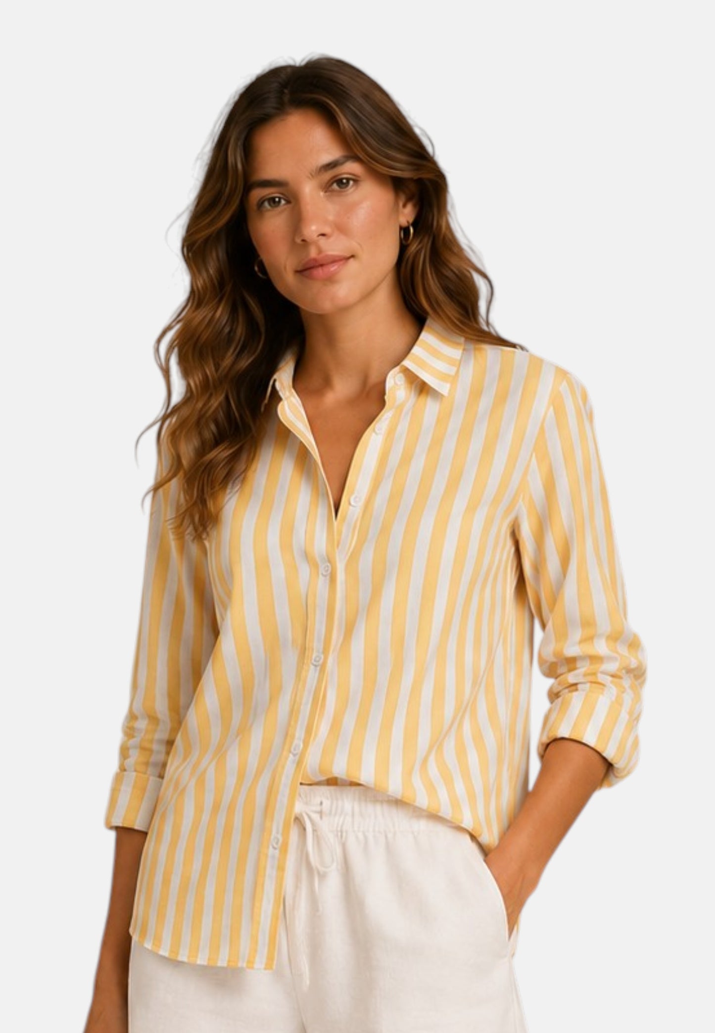 Camicia Manica lunga Donna Mc2 Saint Barth Stripes Mid V Gin Brigitte BRIG001