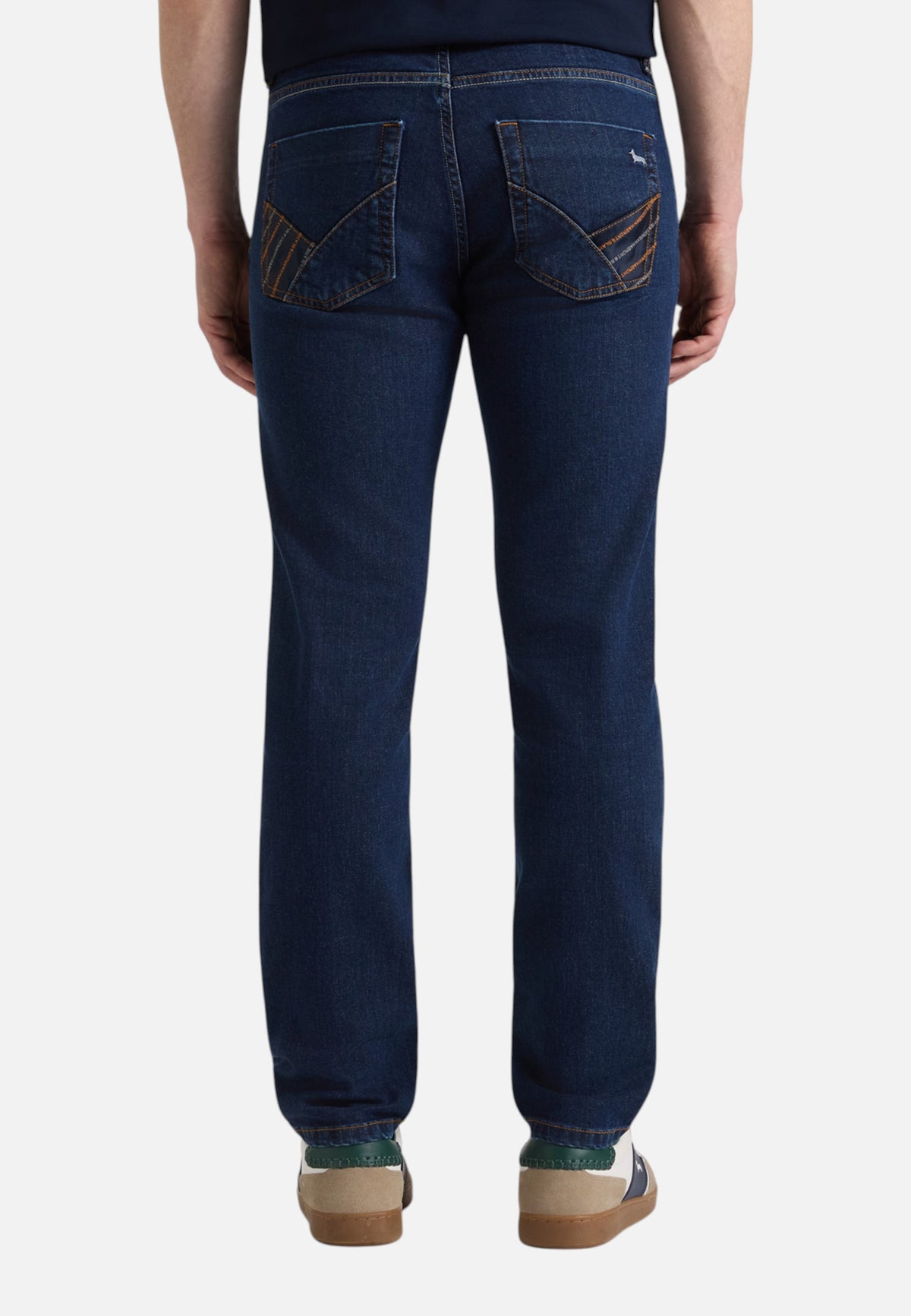 Jeans Narrow Fit Uomo Harmont & Blaine Denim di cotone elasticizzato, Cinque tasche, Chiusura con bottone e zip, Passanti per cintura, Dettagli personalizzati, Logo Harmont & Blaine  WNR066059471A02