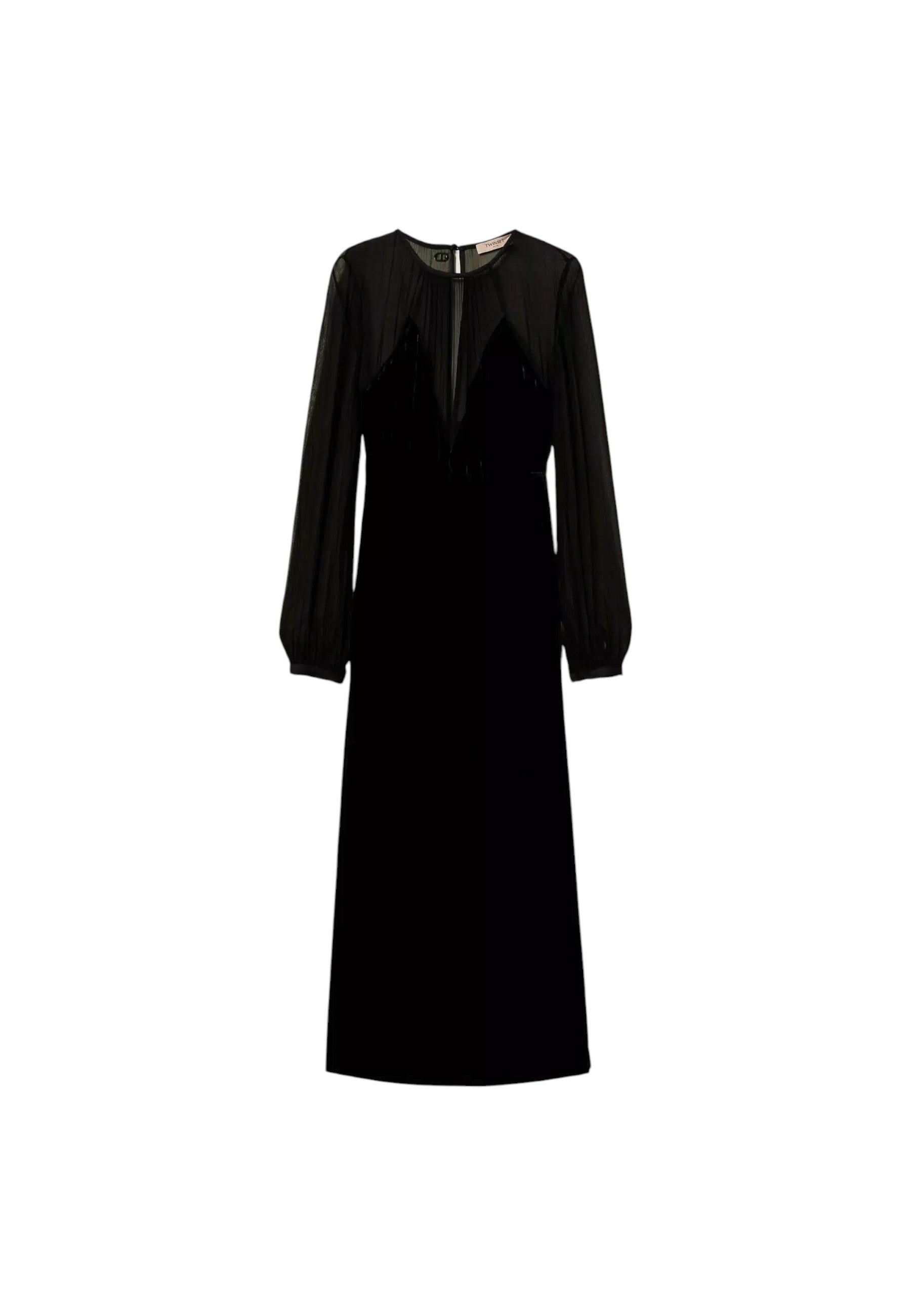 Vestito Lungo Donna Twinset Bi-Materiale  242TT2180