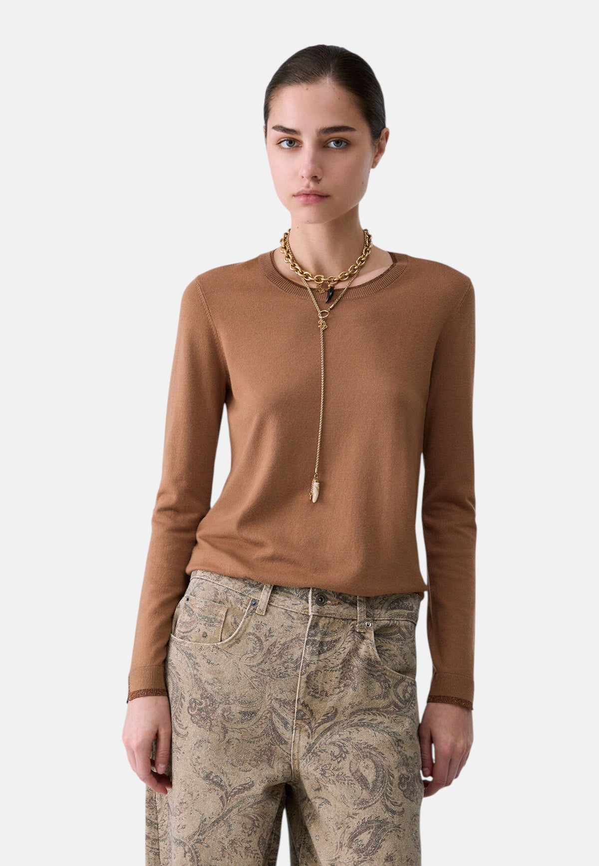 Maglia A Girocollo Donna Liu Jo Basic Fit  WF6015MS49I