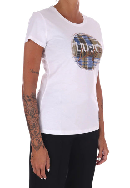 T-Shirt Manica Corta Donna Liu Jo  Lj Brushed Check MF5456JS923