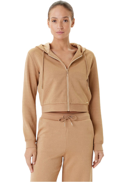 Felpa Con Cappuccio Donna Guess Con Zip 3D Peony V5YQ06KBSL2