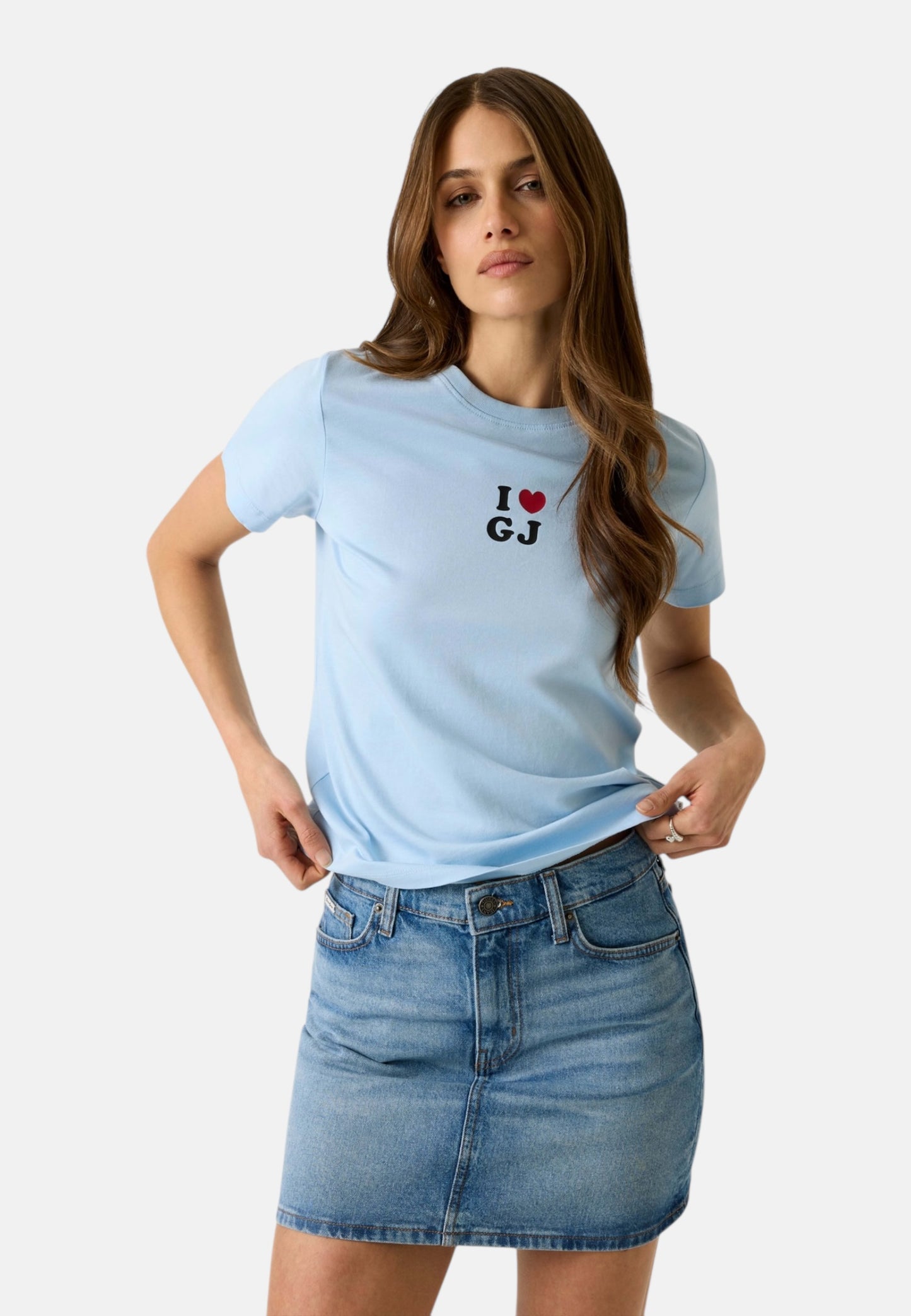 T-Shirt Manica Corta Donna Guess  Gj I Love Gj Reg W6GI45K8HM0