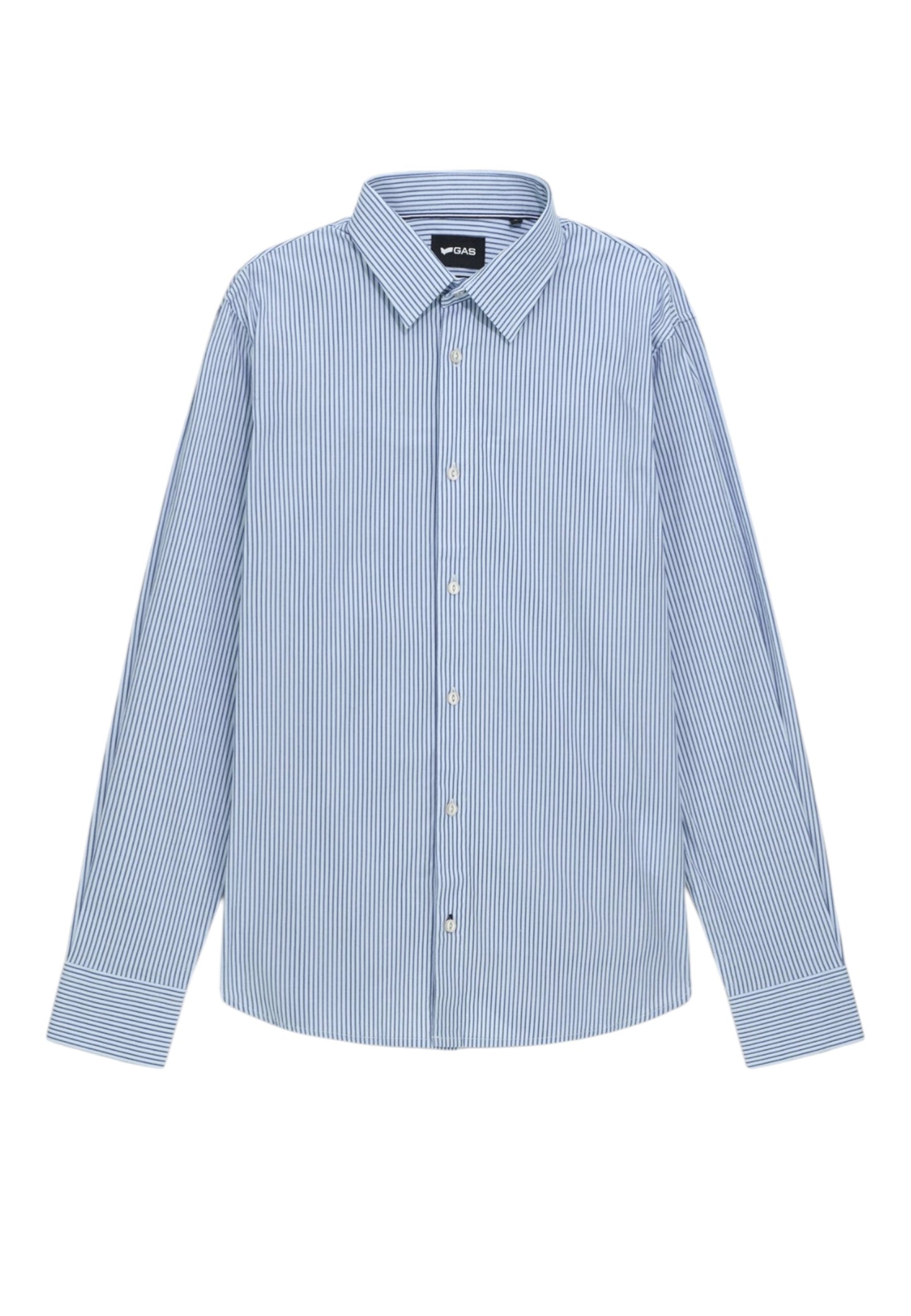 Camicia Manica lunga Uomo Gas Slim Fit In Popeline A Righe N. Kin/S 151440071274