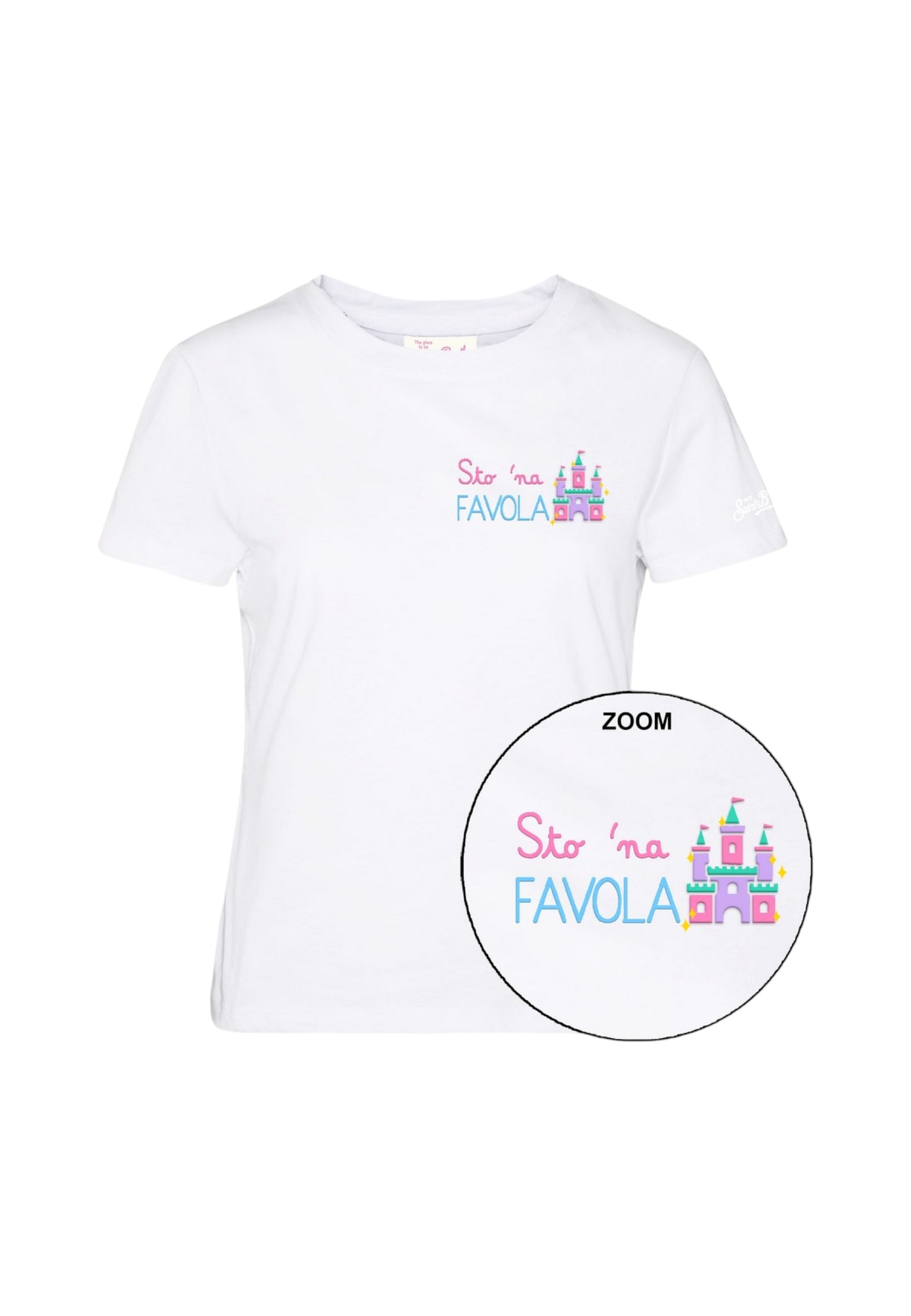 T-Shirt Manica Corta Donna Mc2 Saint Barth Na Favola Embroidery Emilie EMI0001