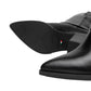 Stivali Con Tacco Donna Nero Giardini Tomaia in pelle, gambale morbido arricciato, punta affusolata, tacco largo, dettaglio logo, Made in Italy  I617146D