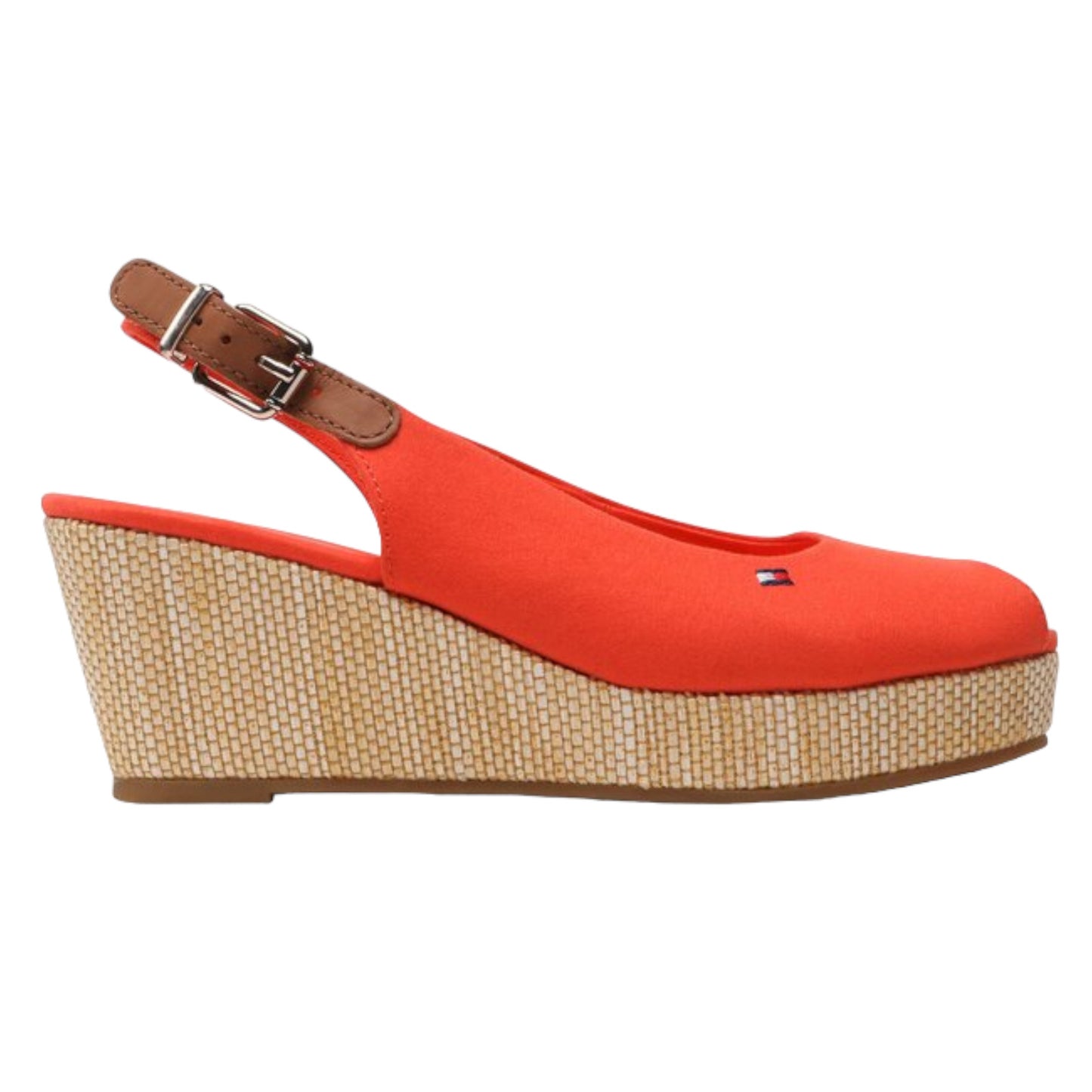 Sandali Con Zeppa Donna Tommy Hilfiger Alta Iconic Elena Sling Back Wedge FW0FW04789