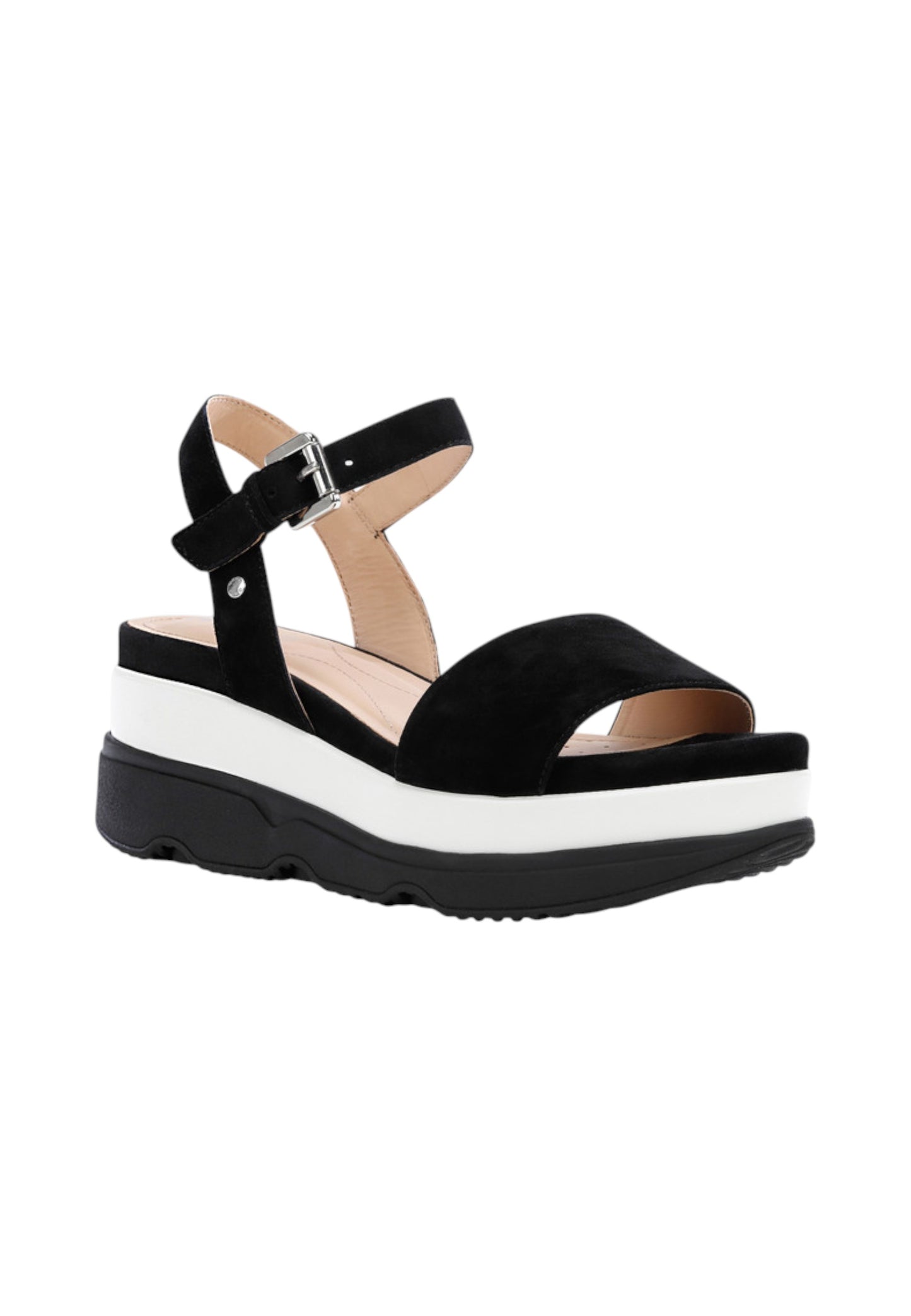 Sandali Con Zeppa Donna Geox In Camoscio Gardenia D02HBC00021