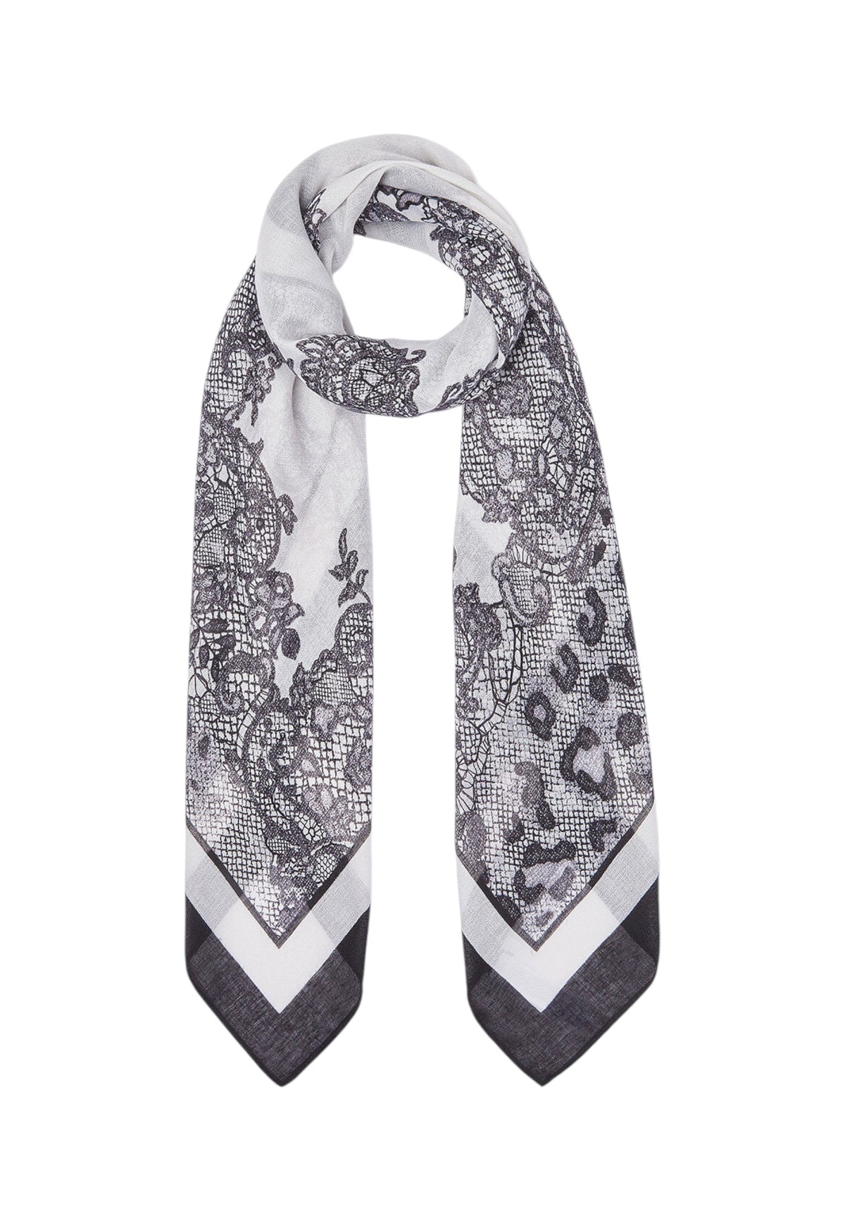 Foulard  Donna Liu Jo Leopard Lace 120x120  2F6073T2745