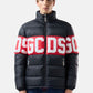 Piumino Corto Uomo Gcds Tessuto tecnico, costruzione trapuntata, imbottitura, collo alto, chiusura frontale con zip, tasche laterali, fascia logo a contrasto, fondo e polsi elasticizzati Band Logo Puffer Jacket Z0MLQA110T258