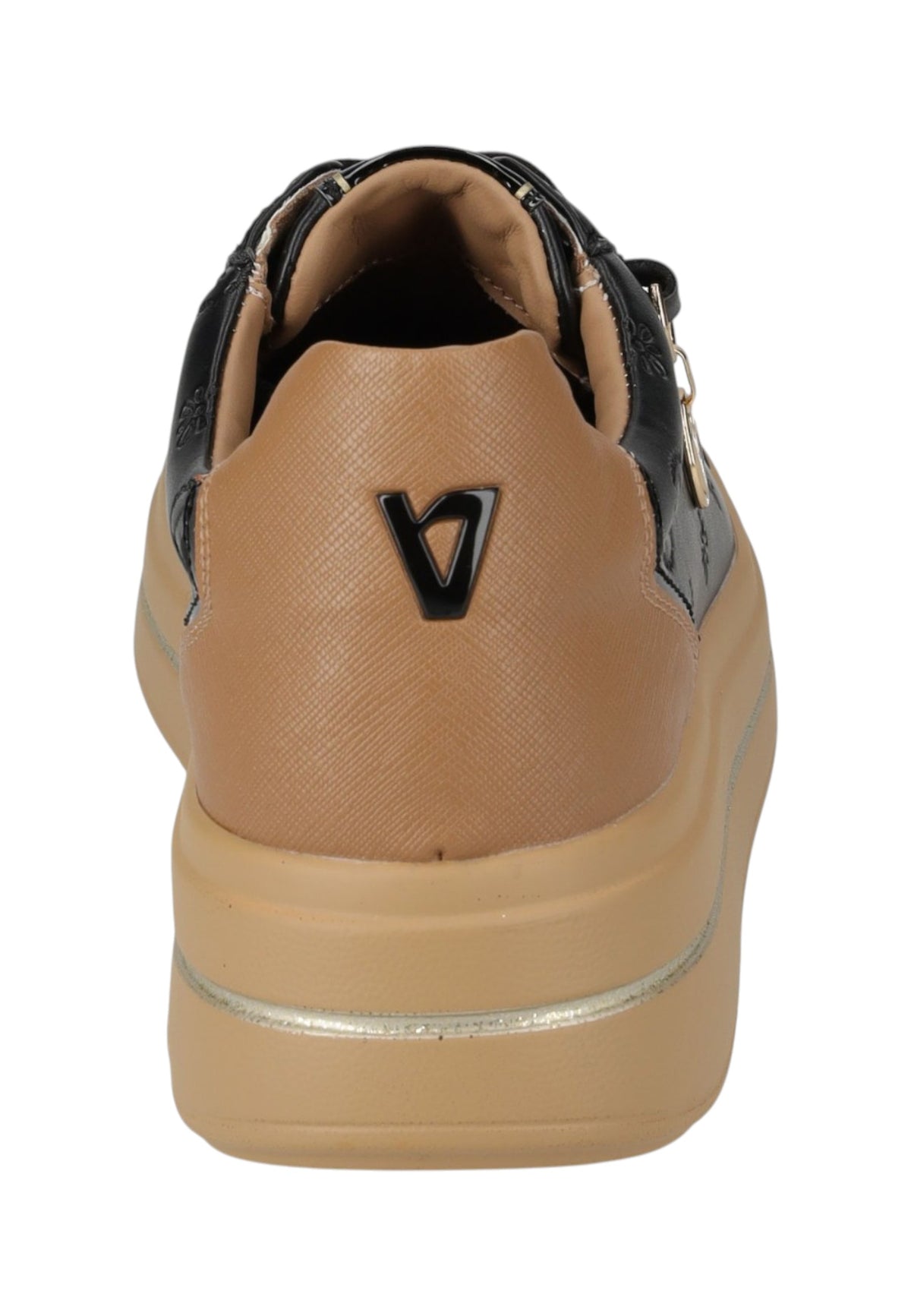 Sneakers Basse Donna Valleverde chiusura con lacci, piccoli motivi impressi sulla tomaia, ciondolo con logo, inserti a contrasto, sottopiede in pelle  35494L