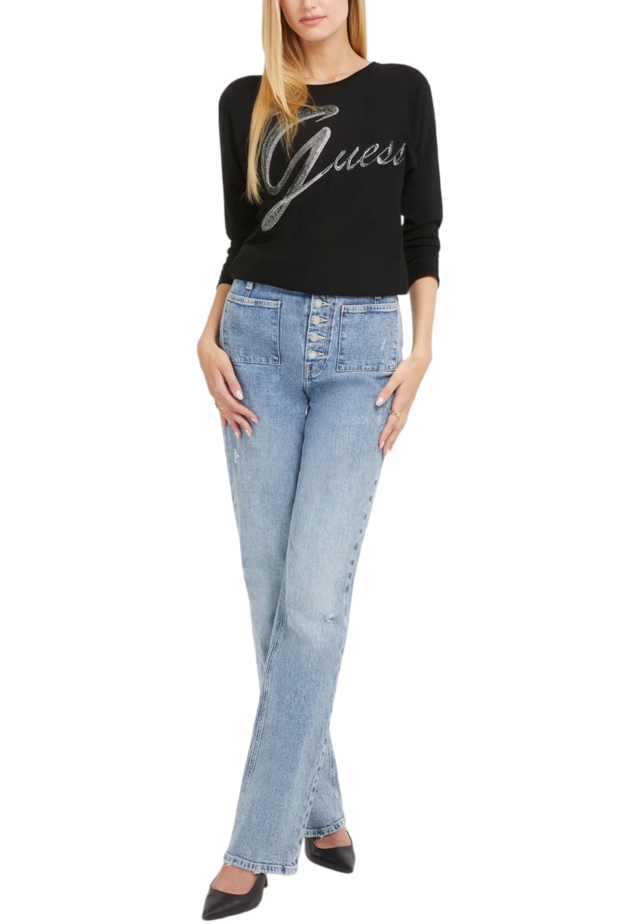 Maglione Scollo A Barca Donna Guess  Sophie Bat W3BR25Z2NQ2