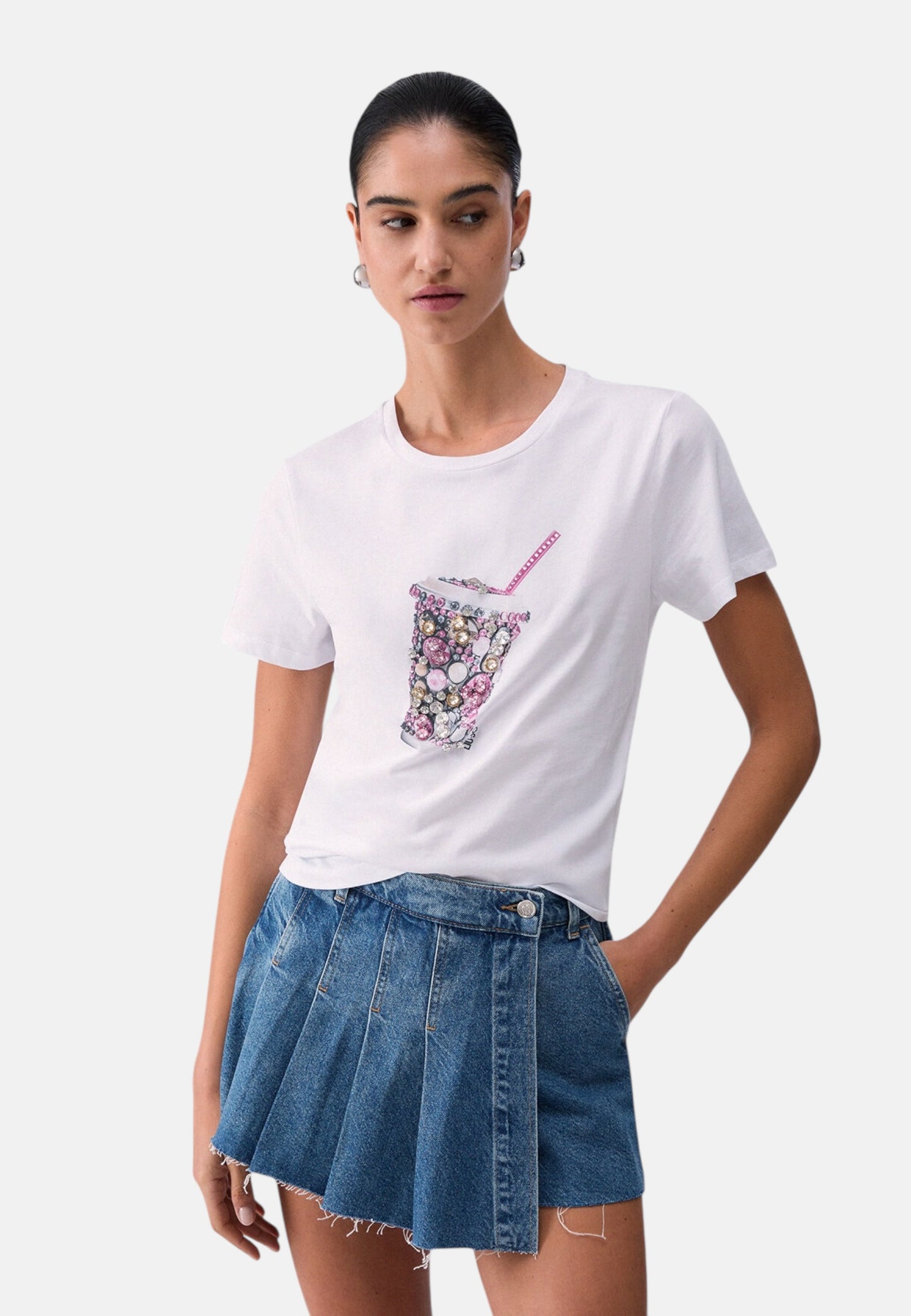 T-Shirt Manica Corta Donna Liu Jo Milkshake Lj Eco Line WA6237JS923