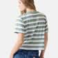 T-Shirt Manica Corta Donna Guess Crop Gj Boxy Stripe W6RI19K8HM0
