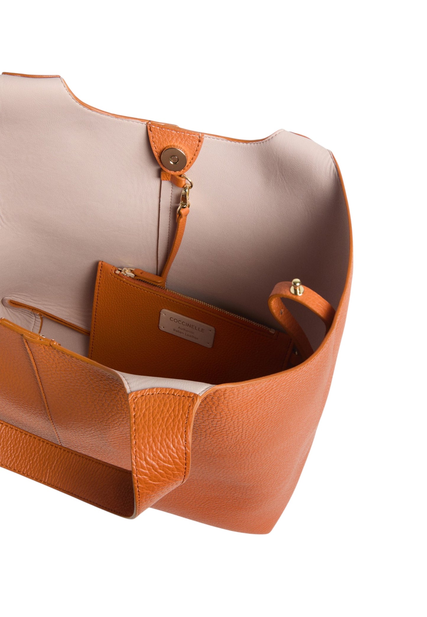 Borsa A Spalla Donna Coccinelle In Pelle Martellata Coccinelle C-Easy Large E1SHA110101