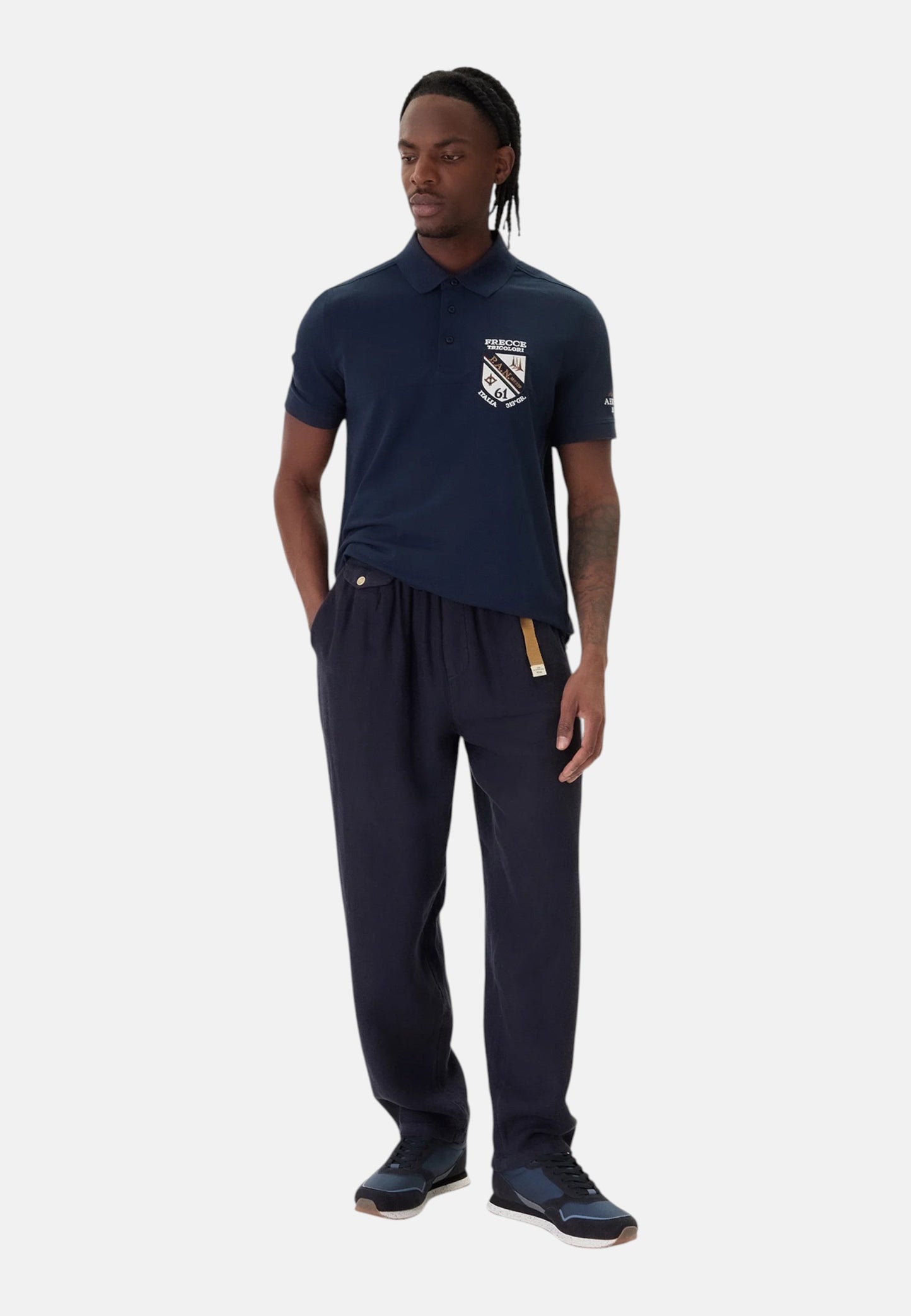 Polo Manica Corta Uomo Aeronautica Militare Con Scudetto Frecce Tricolori 261PO1915UP00191