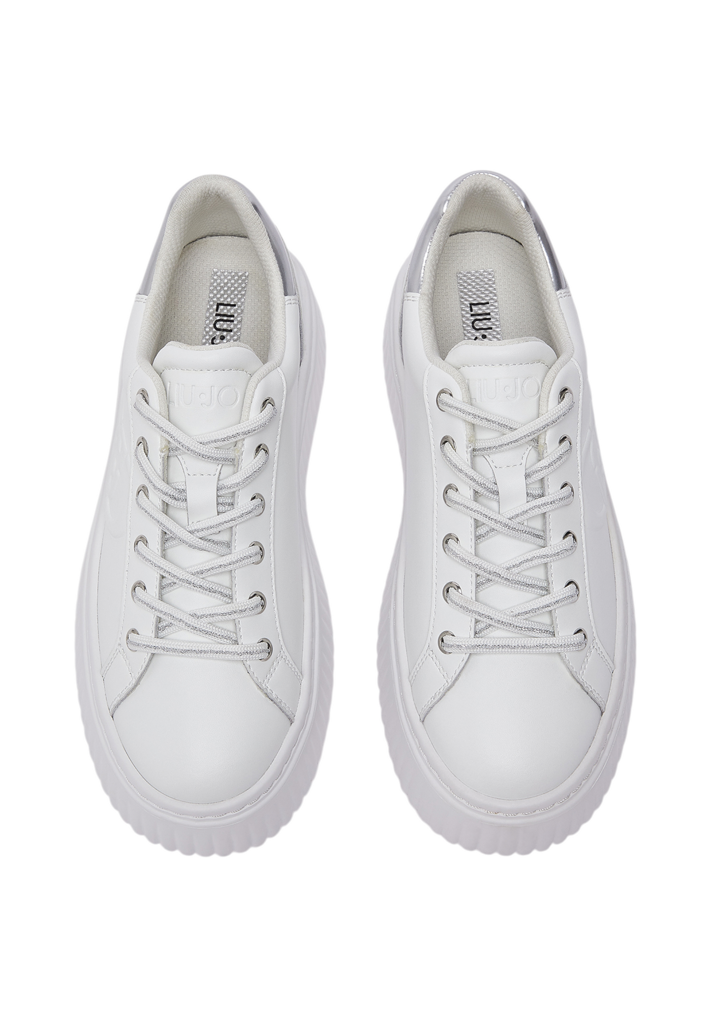 Sneakers Basse Donna Liu Jo In Pelle Con Platform E Logo In Rilievo Elodie 01 BF6059P0102