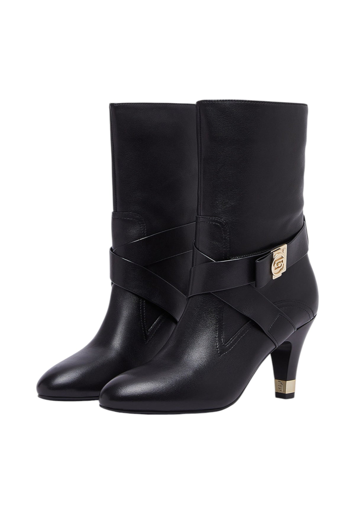 Stivaletti Con Tacco Donna Liu Jo In Pelle E Cinturino Gioiello Blake 02 SF6025PX885