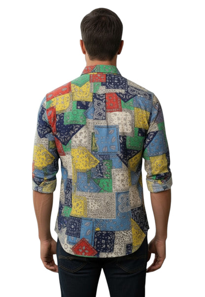 Camicia Manica lunga Uomo Manuel Ritz A Fantasia  3632E602L243344