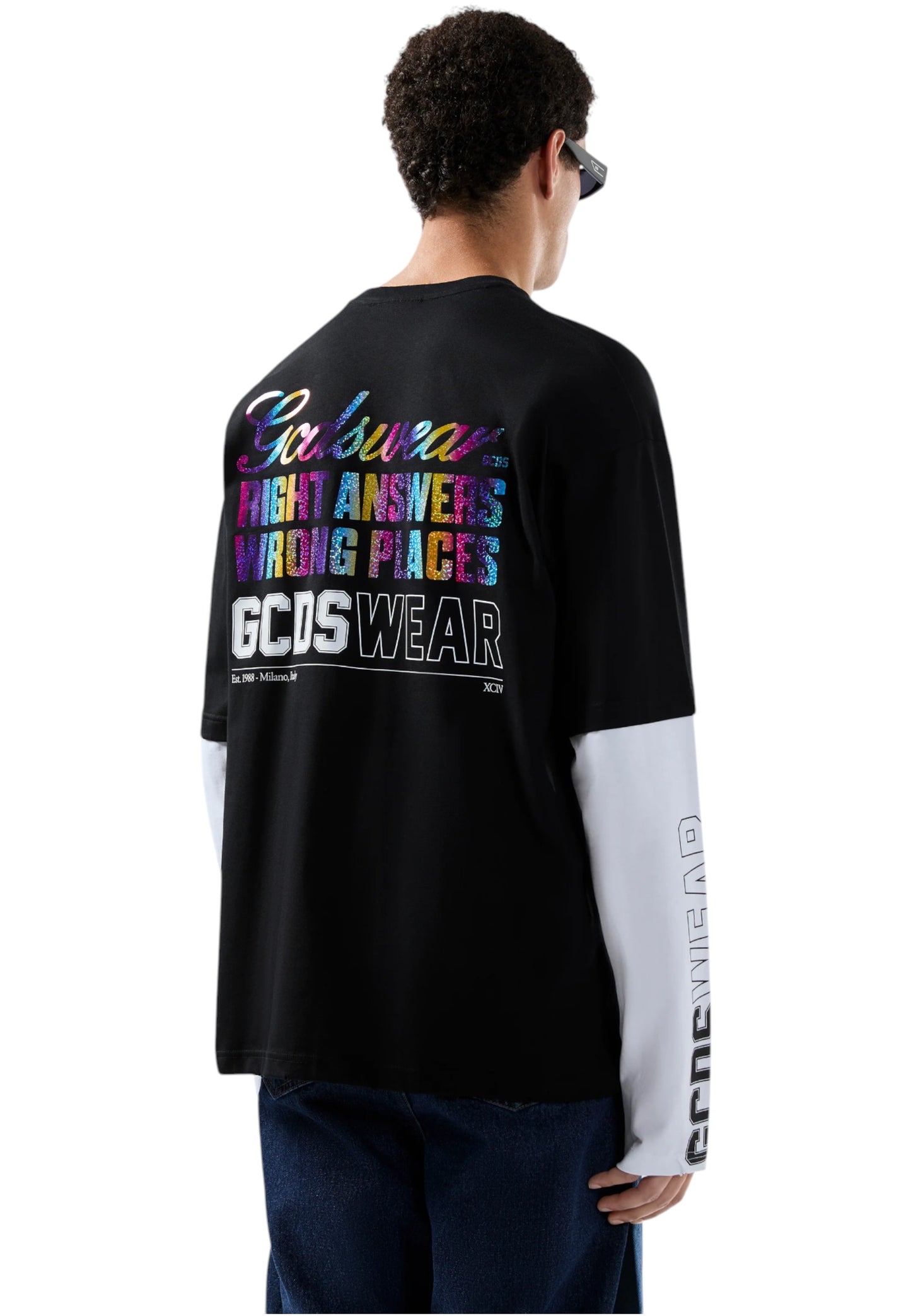 T-Shirt Manica lunga Uomo Gcds  Wear Printed B2CM2206JF1