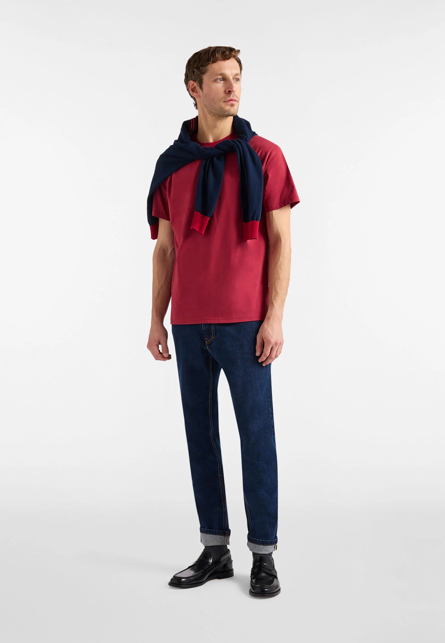 T-Shirt Manica Corta Uomo Harmont & Blaine Fit Relaxed Tinta Unita  IXQ243021771
