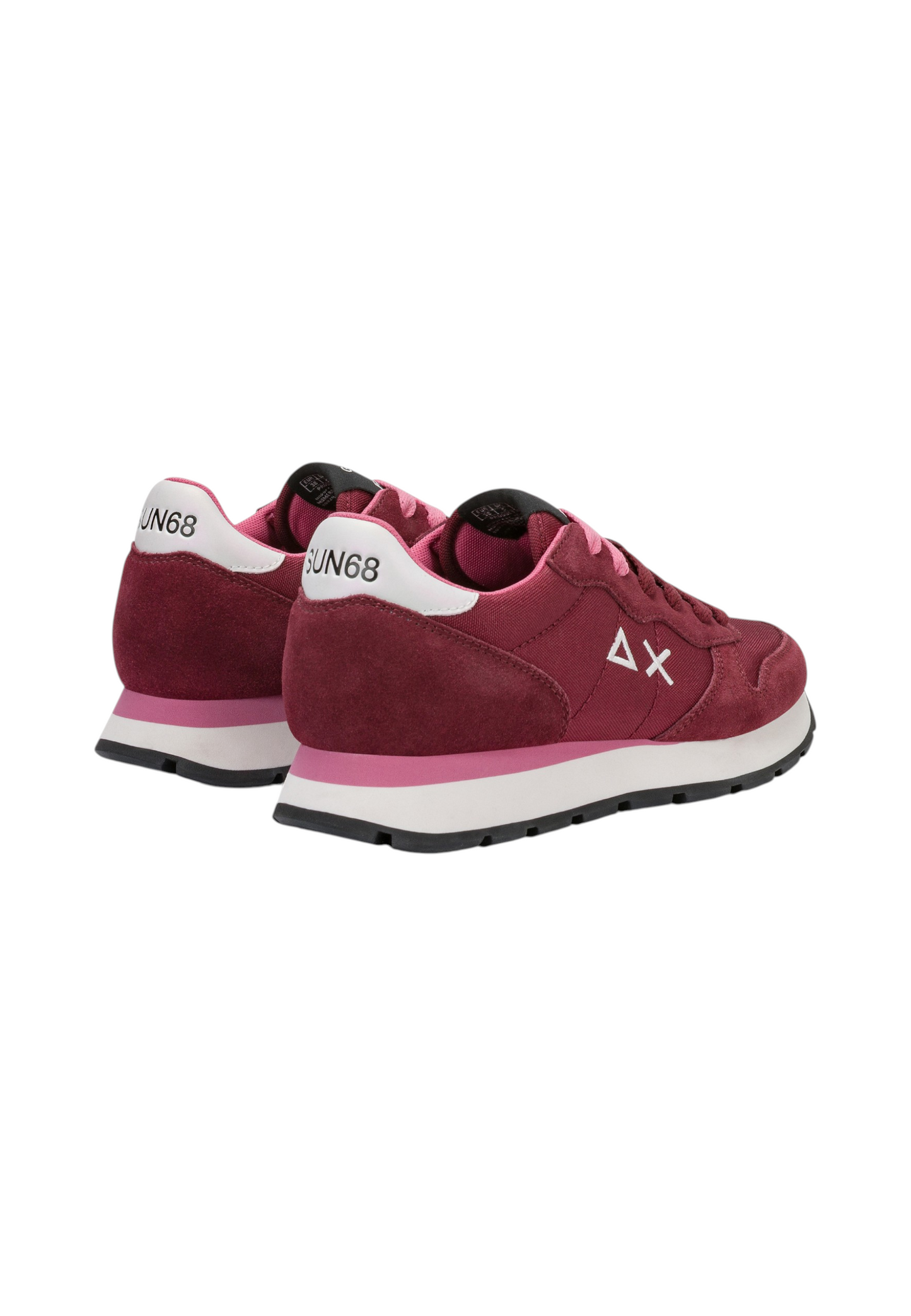 Sneakers Basse Donna Sun68 Stile Running, Nylon E Suede, Logo Ricamato Ally Solid Z46201